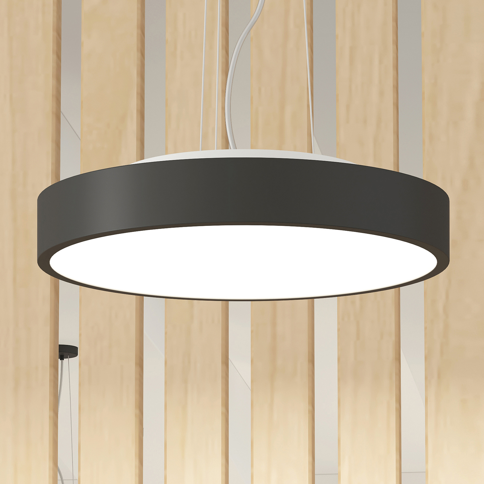 Arcchio Vanida LED-hengelampe, svart, 40 cm