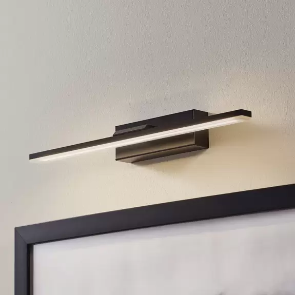 Lampenwelt LED-Wandleuchte Miroir 40 cm schwarz 4000K