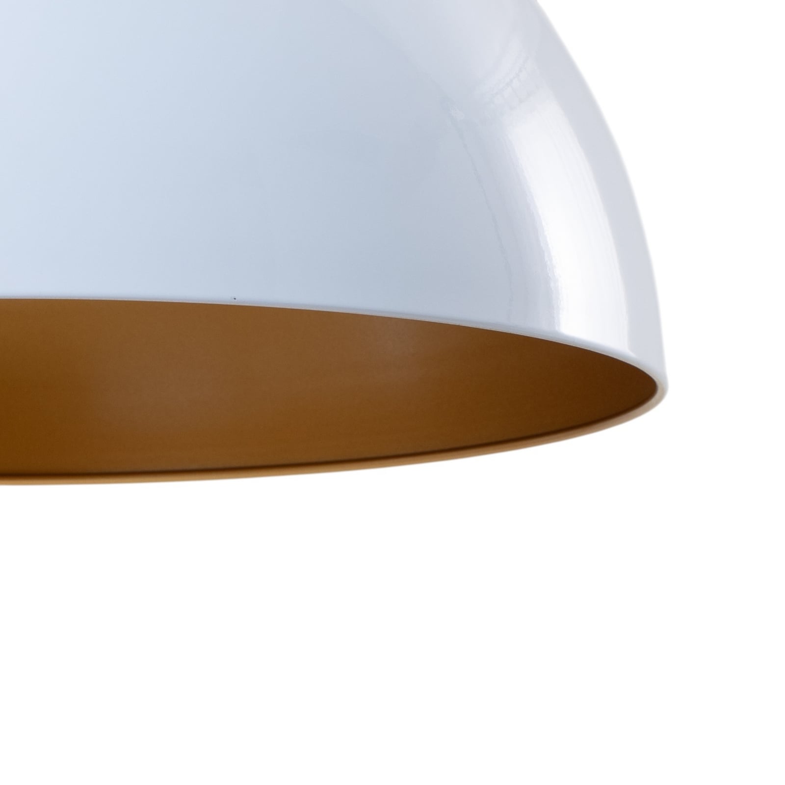 Hängeleuchte Lipeo, weiß/gold, Ø 50 cm, Metall, E27