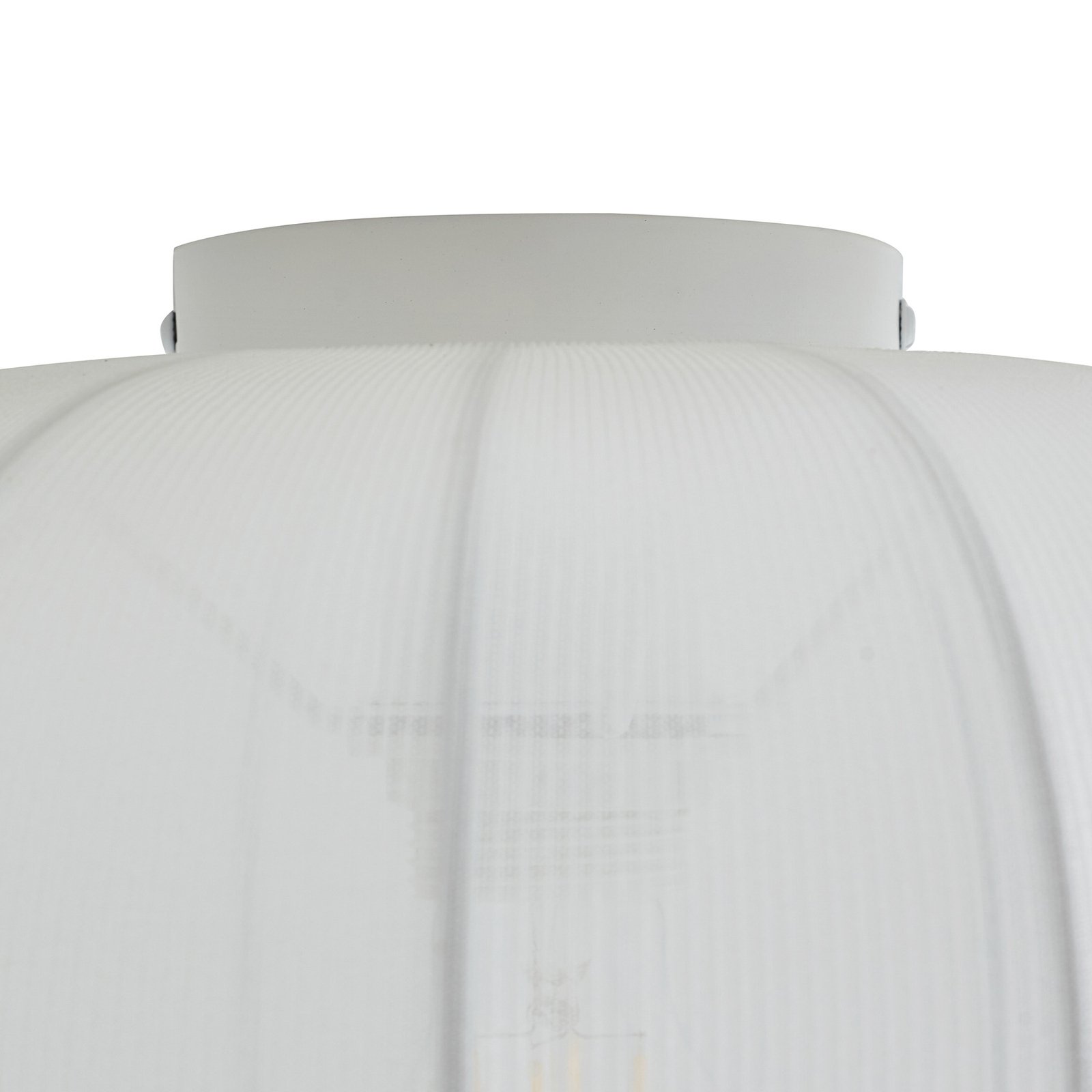 Lindby Helin ceiling light, white, fabric, Ø 35 cm