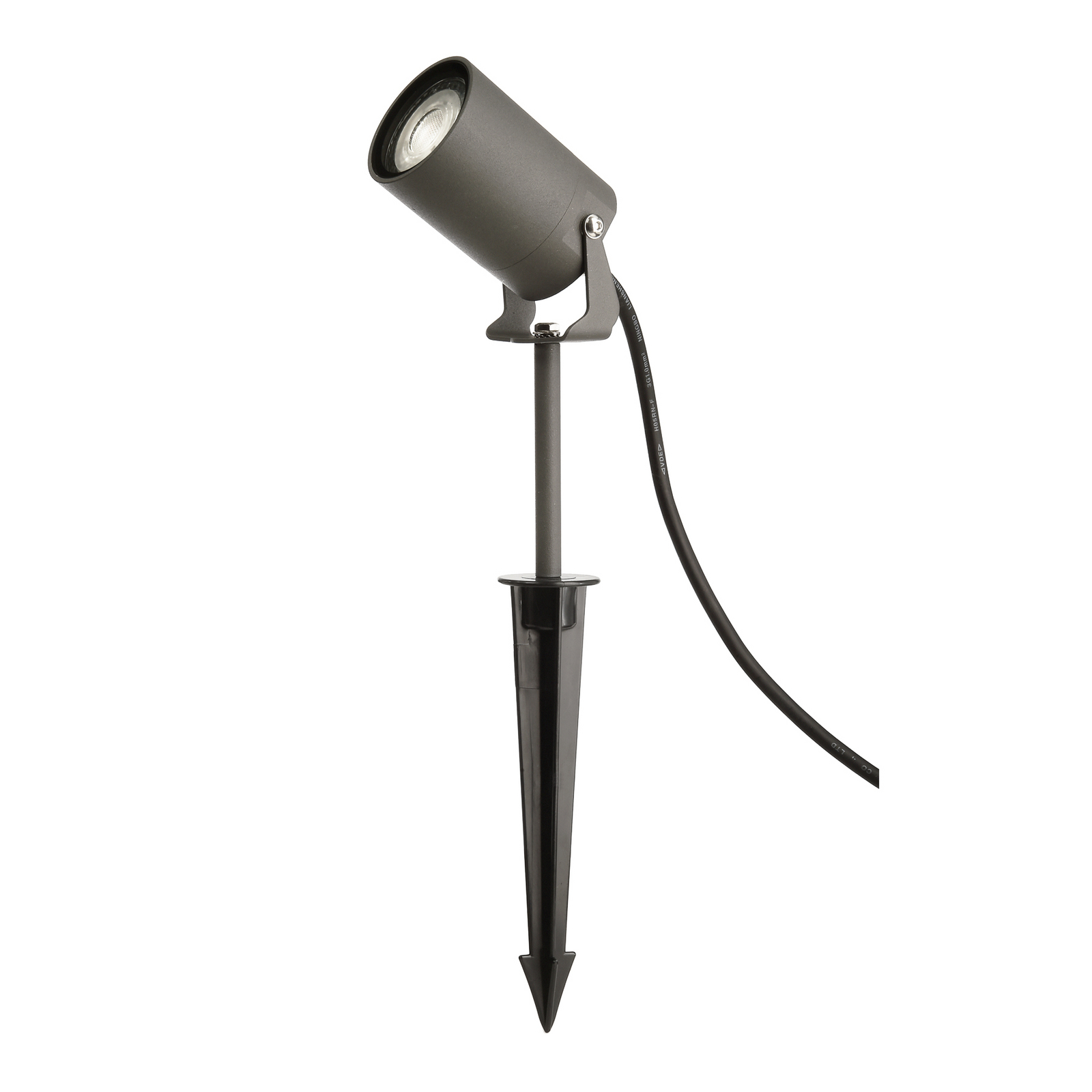 Erdspießstrahler Spiky, Ø 6 cm, grau, schwenkbar, IP65, GU10