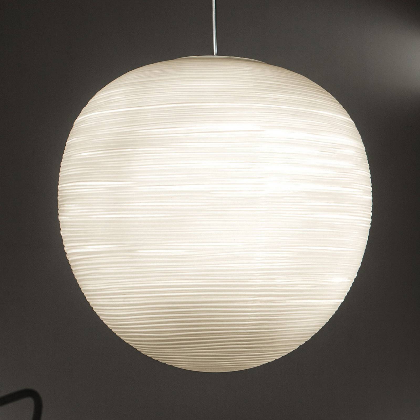 FOSCARINI Foscarini Rituals XL E27 LED hanging light, glass, for Living / Dining Room, handblown glass, painted metal, E27, 21 W, energy efficiency: A+, H: 41 cm