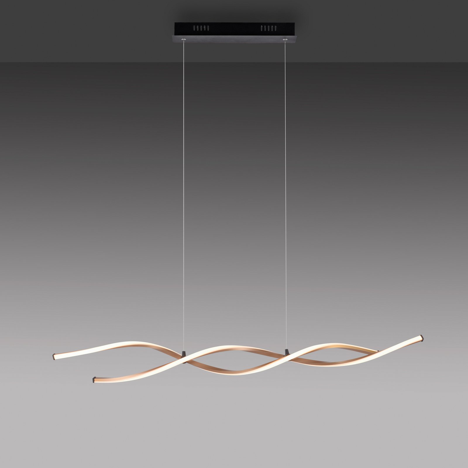 Paul Neuhaus Polina LED hanging light, SimplyDim gold