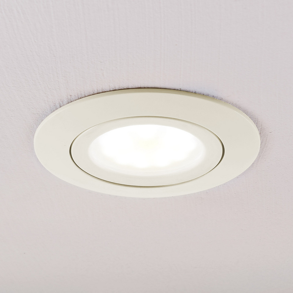 Lindby Andrej Round LED Inbyggningsspot, vit från Lindby