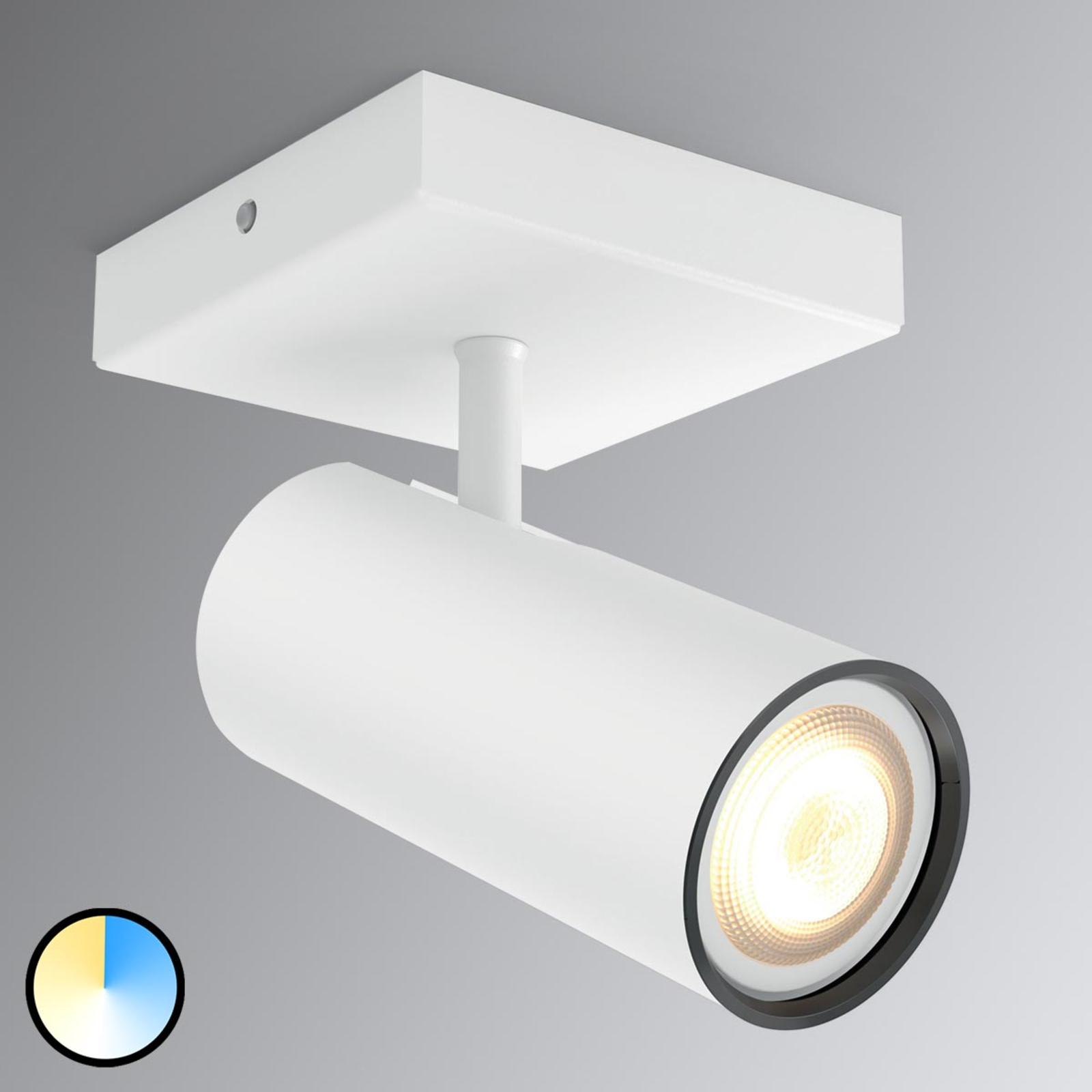 PHILIPS HUE Philips Hue Buratto LED spot white 1-bulb, for Living / Dining Room, metal, GU10, 5.5 W, energy efficiency: A, L: 13.6 cm, W: 10.2 cm, H: 11.2 cm