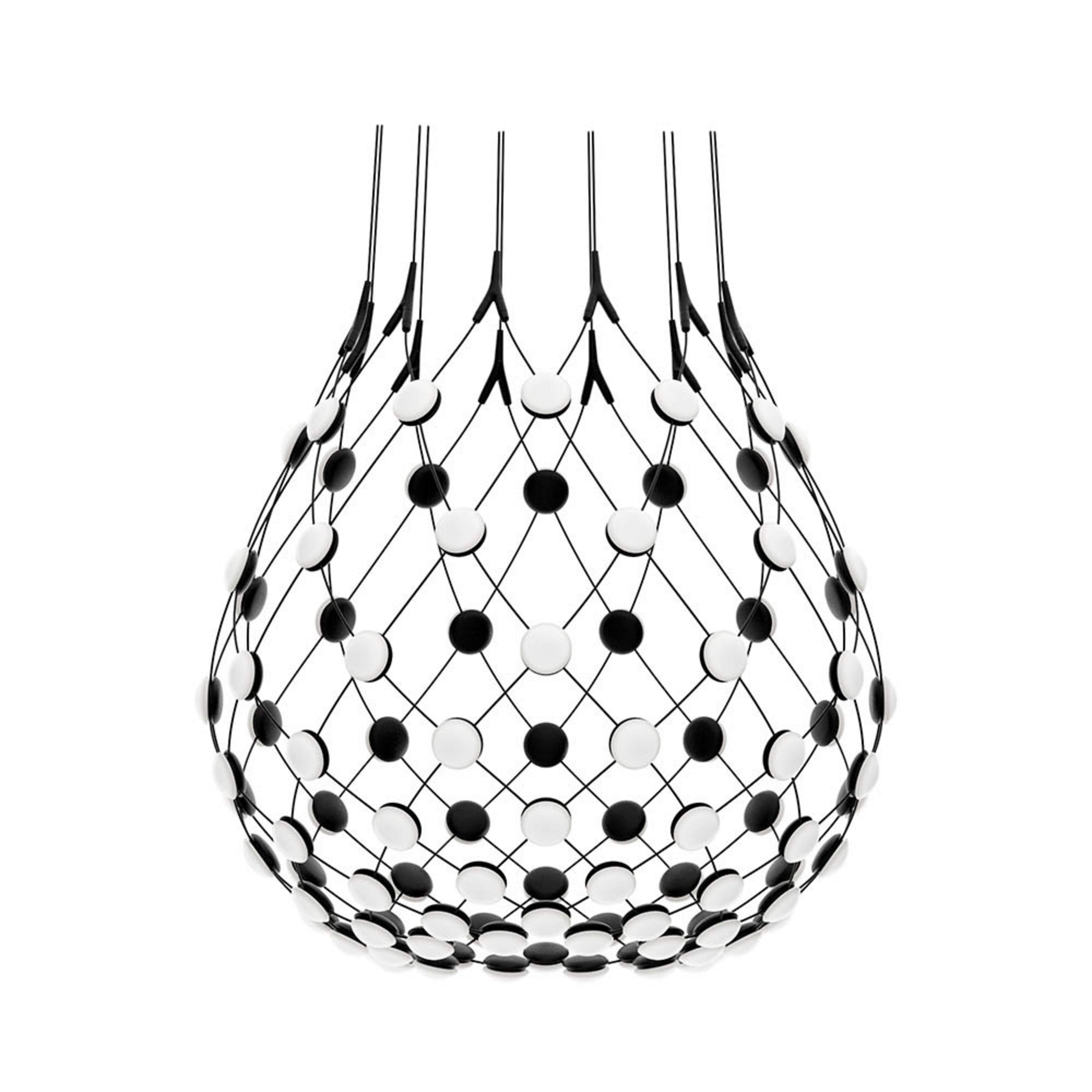 Mesh Závěsné Svítidlo Ø80xH60 Phase 1m Black - Luceplan
