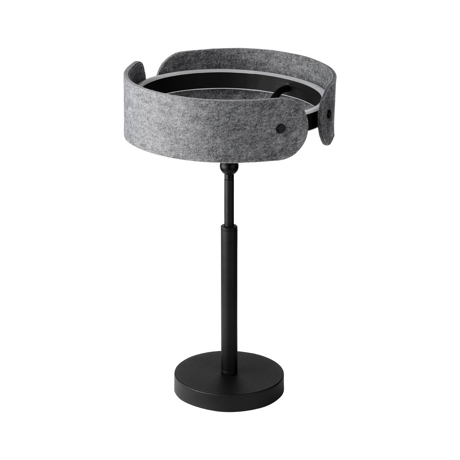 OSRAM LED-Tischlampe Decor Curve Felt, grau, Filz, 3.000 K