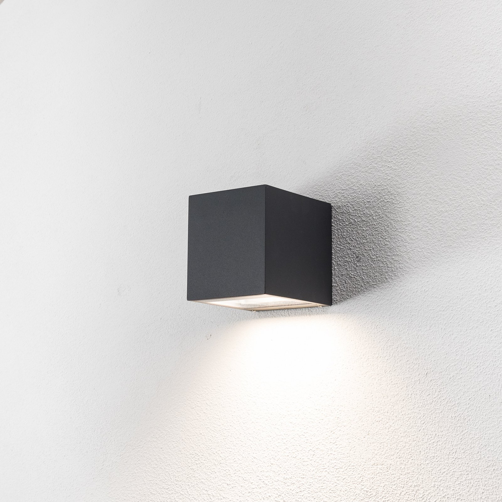 BEGA LED outdoor wall light 24718 K3, graphite, down, cast aluminium