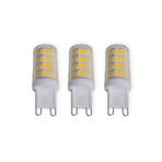 Lindby LED фенерче за писалка, комплект от 3 броя, G9, 3 W, прозрачен, 3