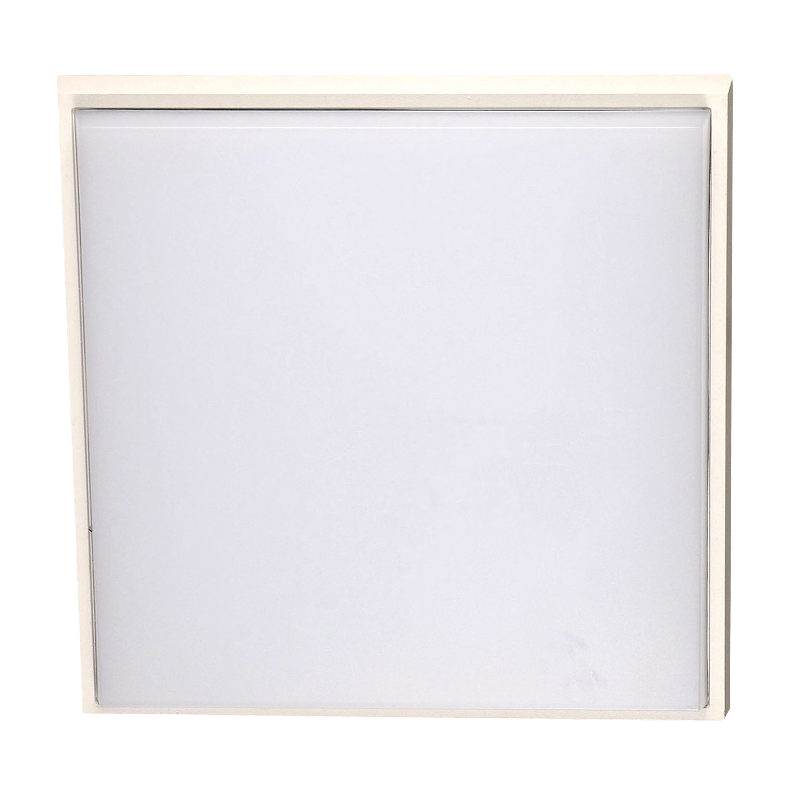 LED buiten plafondlamp Desdy, 30x30 cm, wit