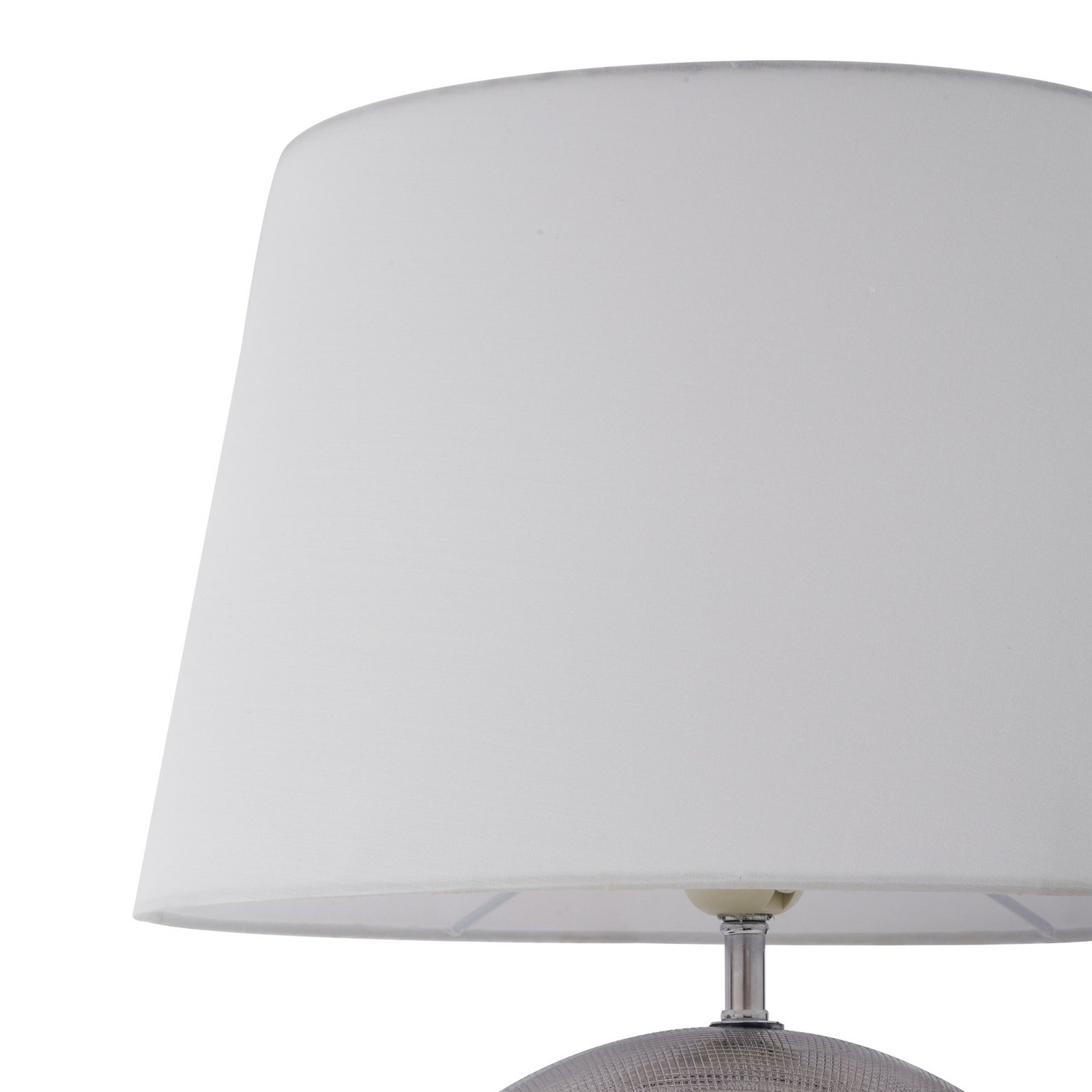 Lampa stołowa Lindby Florentino, 49 cm, ceramika, tkanina