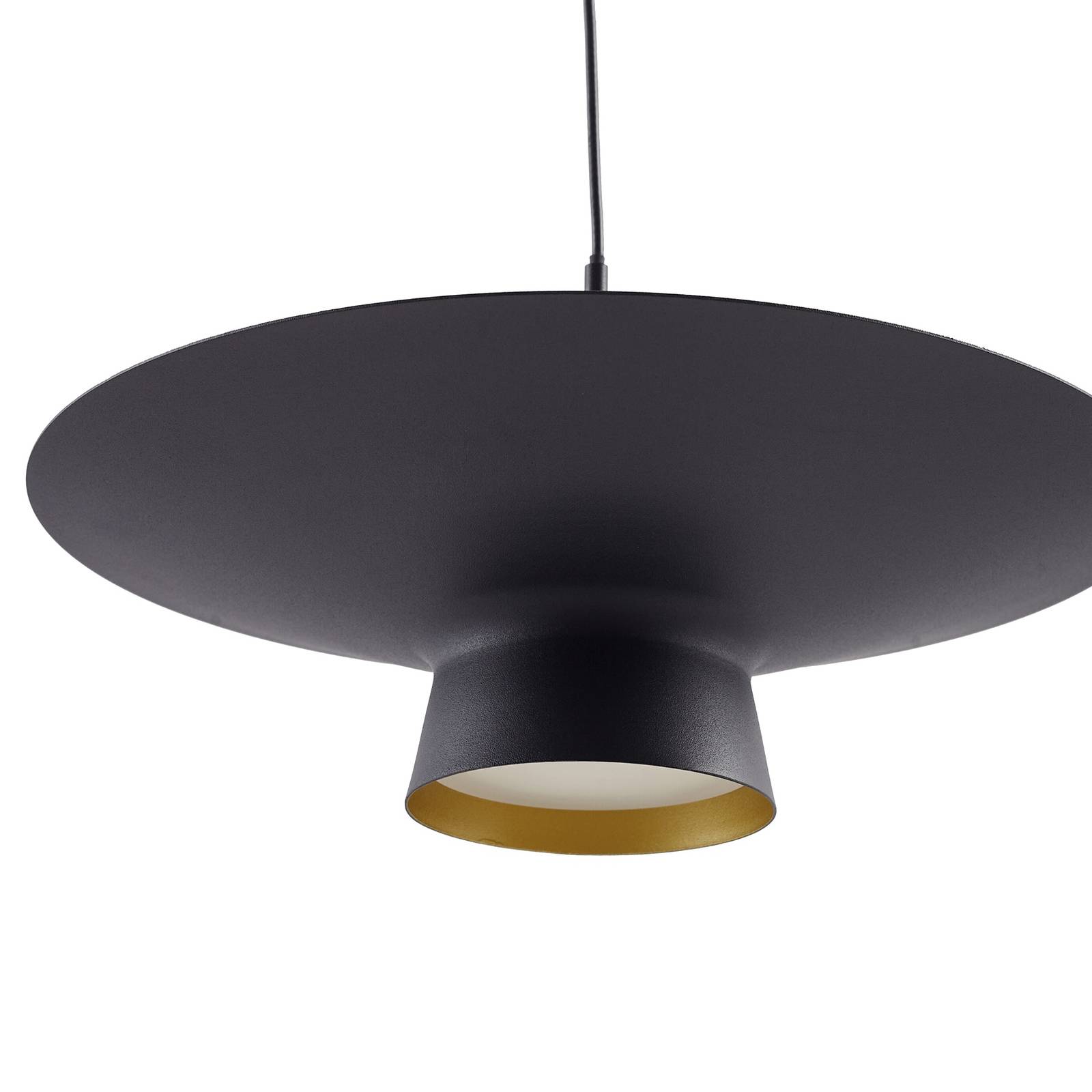 Lampa wisząca LED Lindby Norvind, 10-punktowa, czarna, metalowa