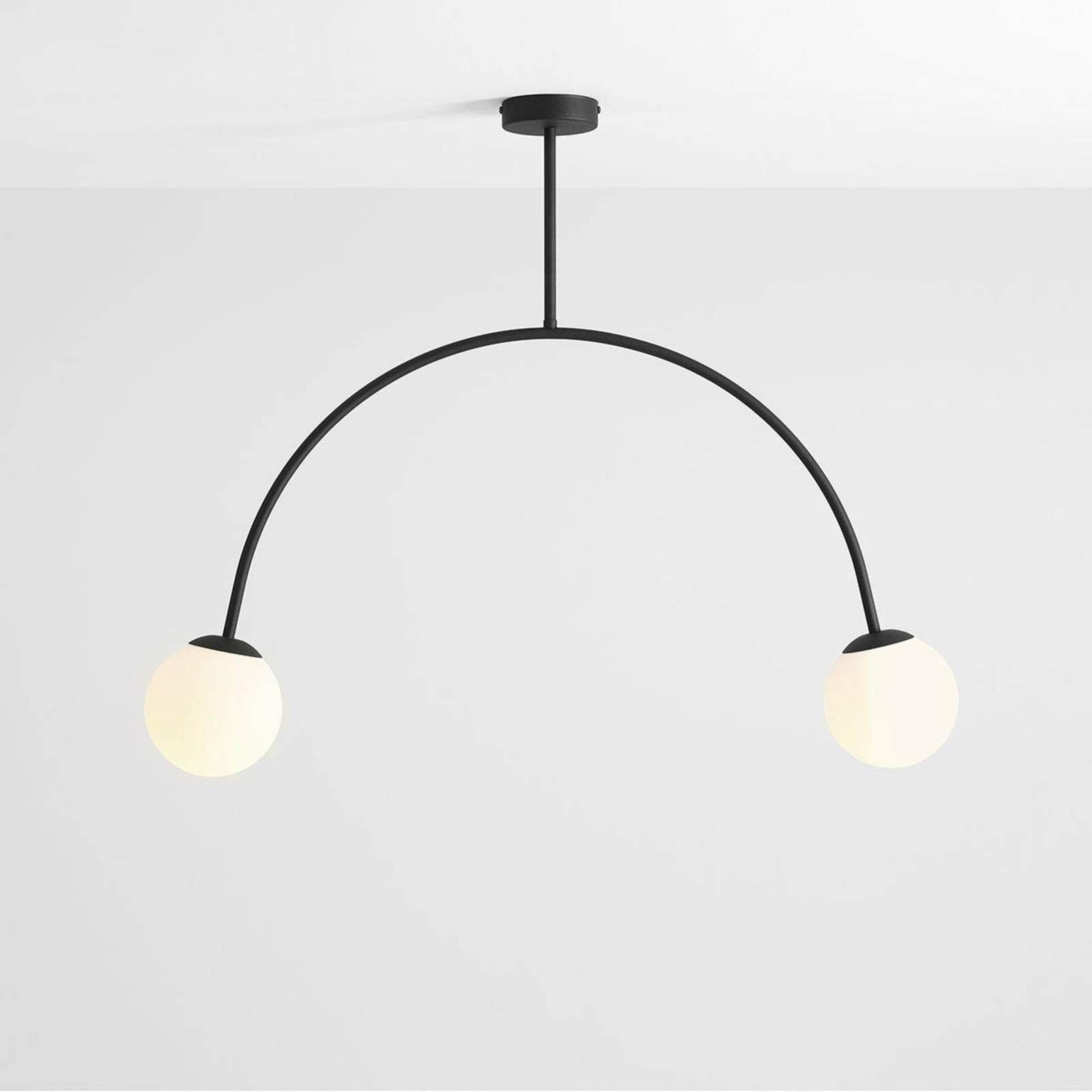 Deckenlampe Alison, schwarz/weiß, 2-flammig, 84 cm