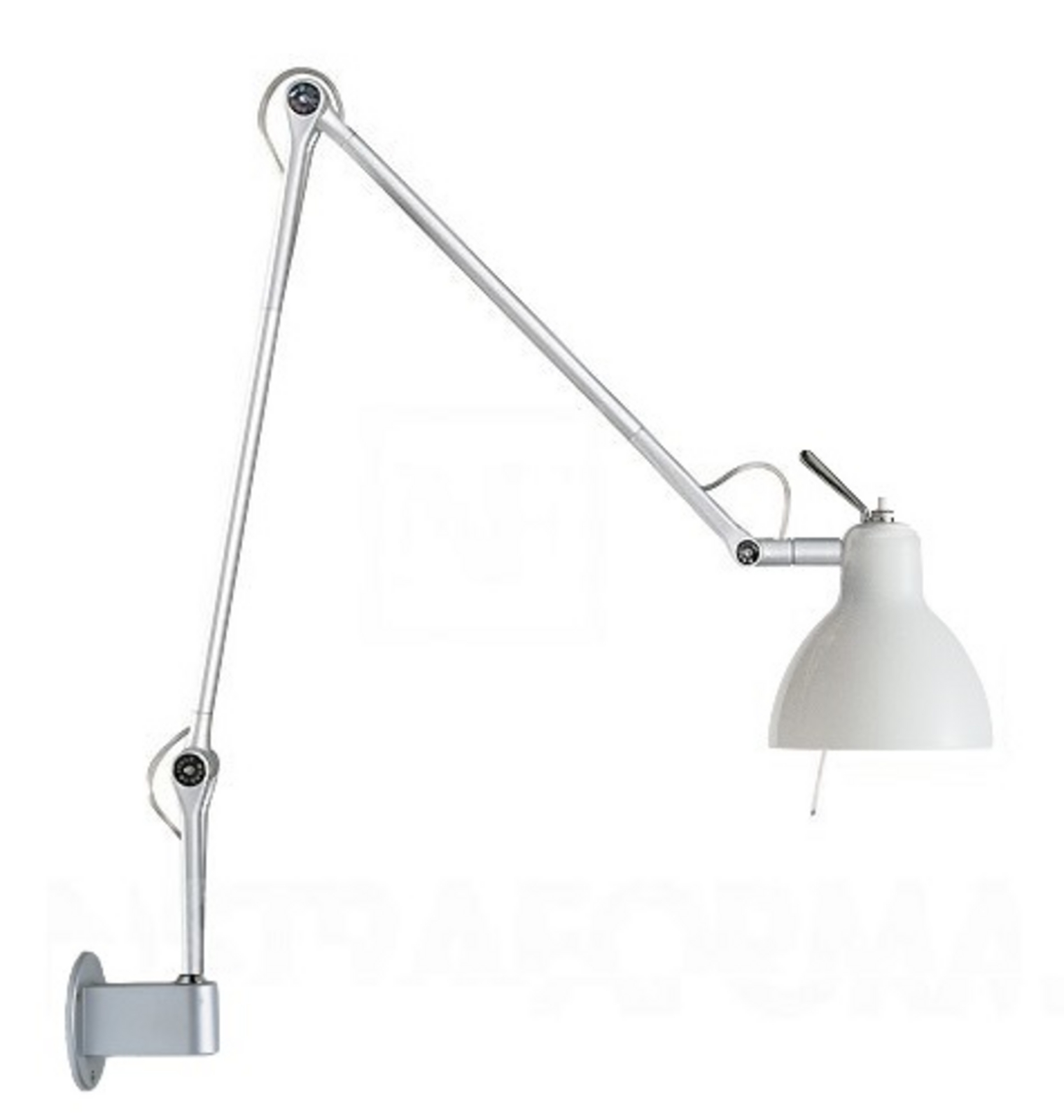 Luxy W2 Vägglampa Alu/Röd - Rotaliana