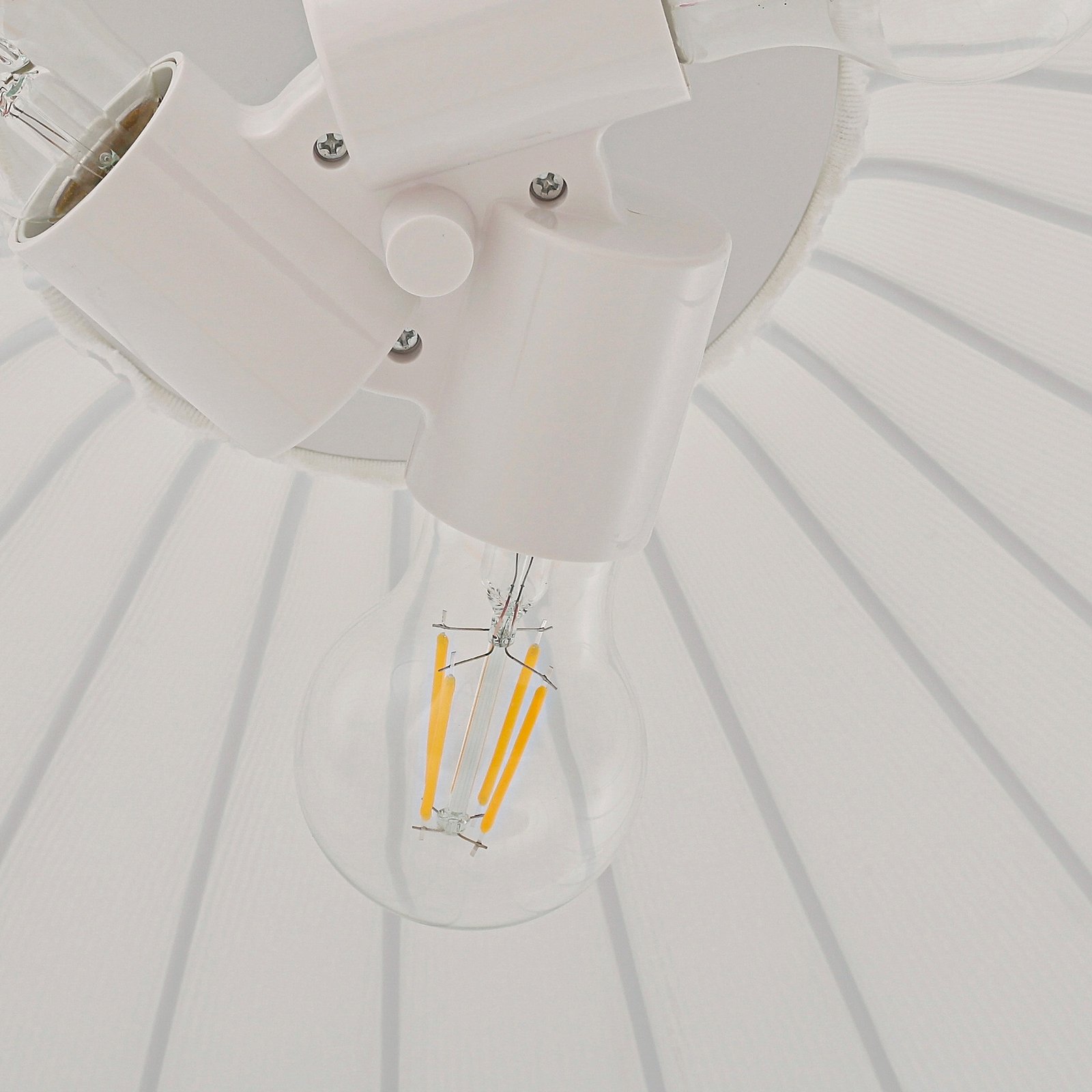 Helin hanglamp, wit, Ø 70 cm, 3 x E27, textiel - Lindby Helin hanglamp, wit, Ø 70 cm, 3 x E27, textiel - Lindby