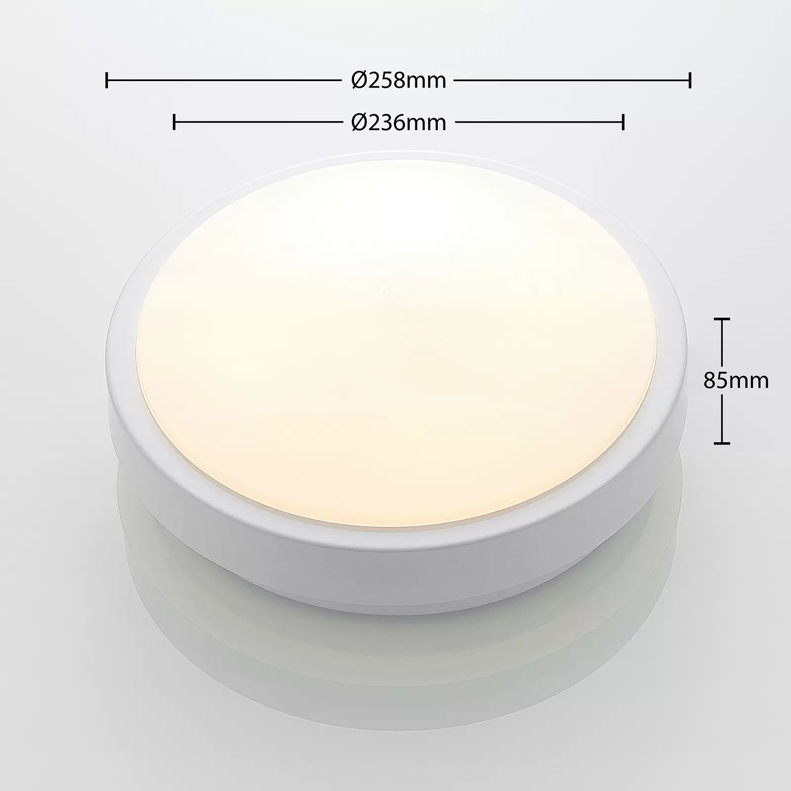 Lindby Camille LED érzékelő mennyezeti Ø26cm fehér