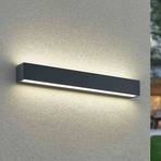 Arcchio LED-Außenwandlampe Lengo, CCT, 50 cm, 2-flg., grafit