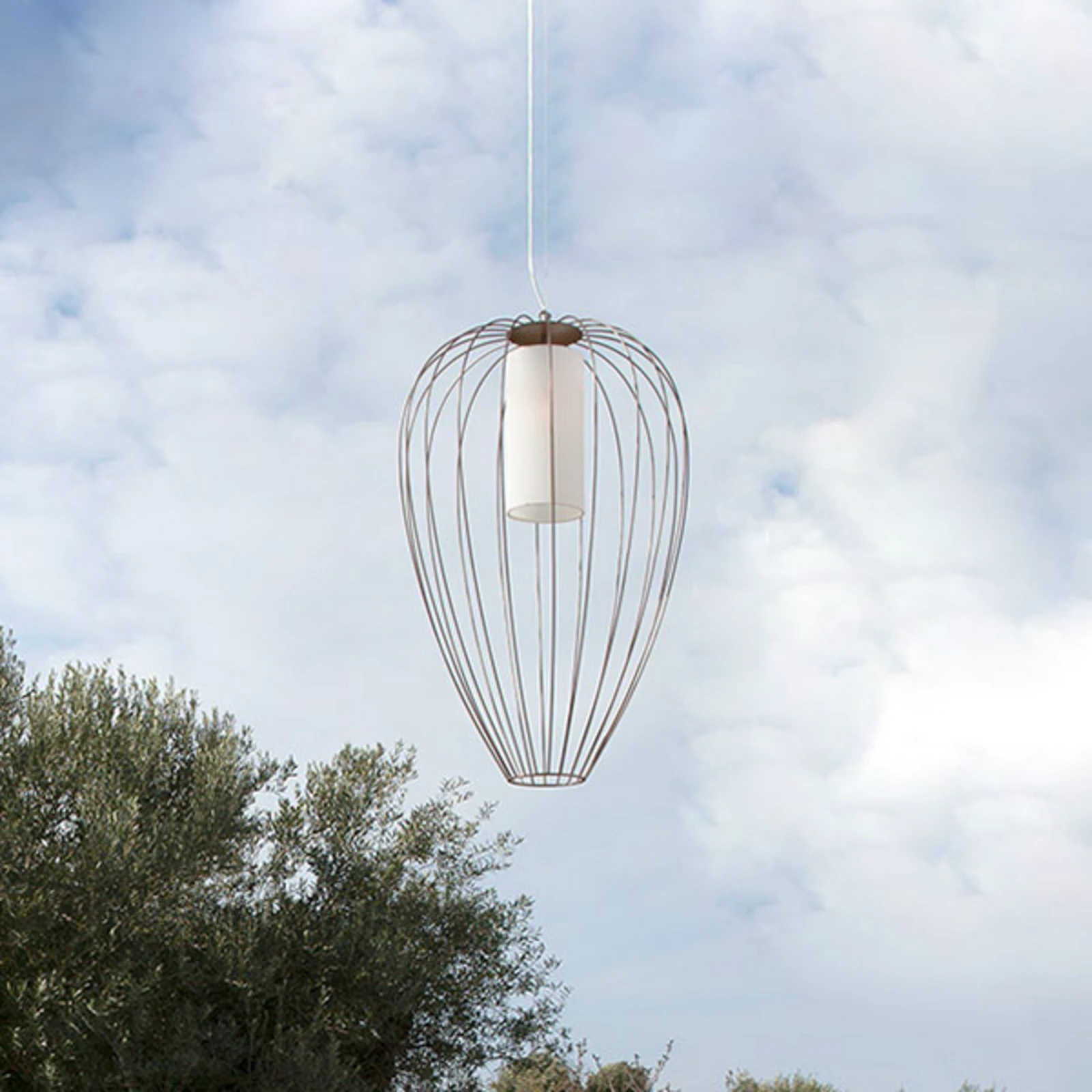 Karman Cell – Käfig-Hängeleuchte, Ø55cm, bronze