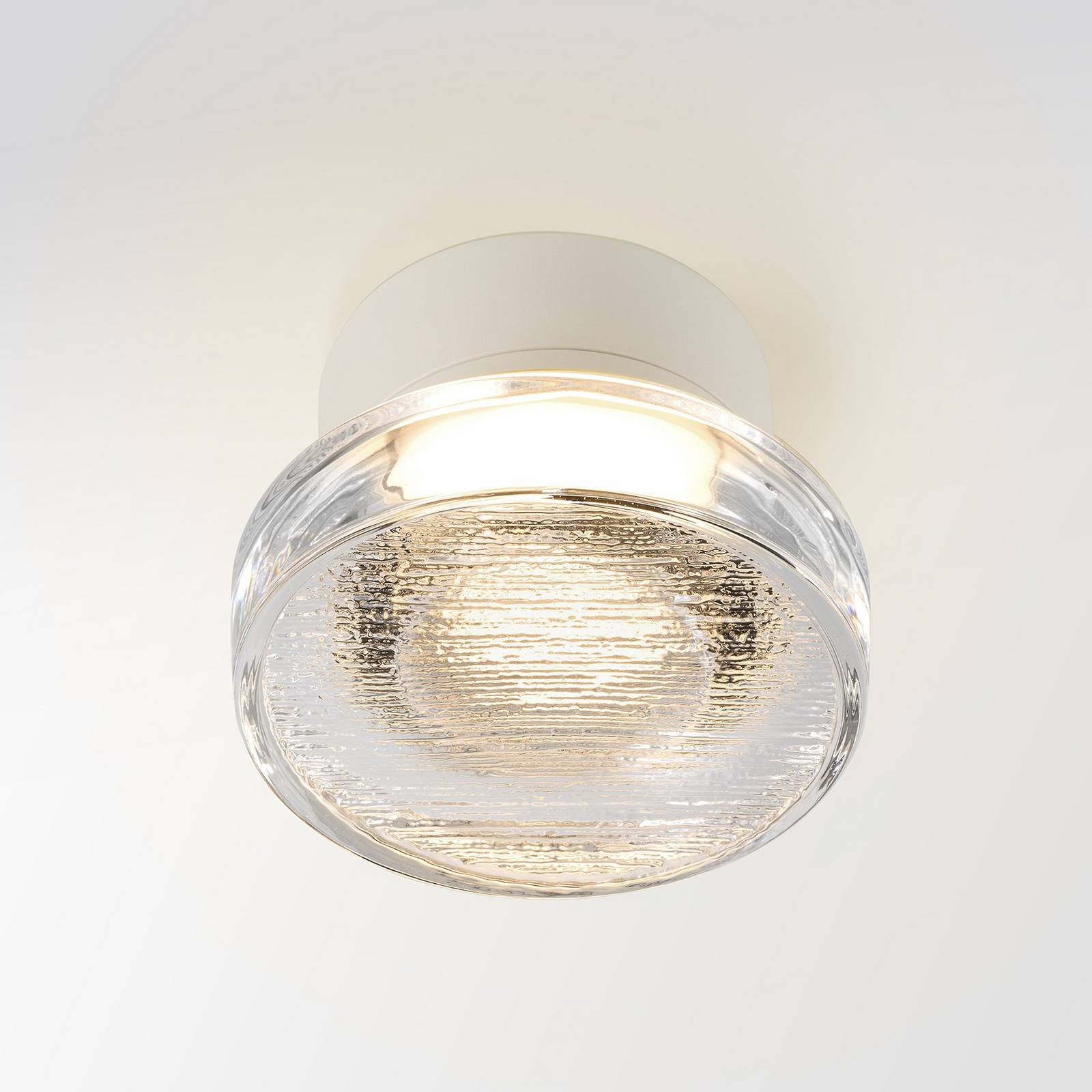 MARSET LED-Außenwandlampe Roc, Ø 14 cm, weiß/transluzent günstig online kaufen