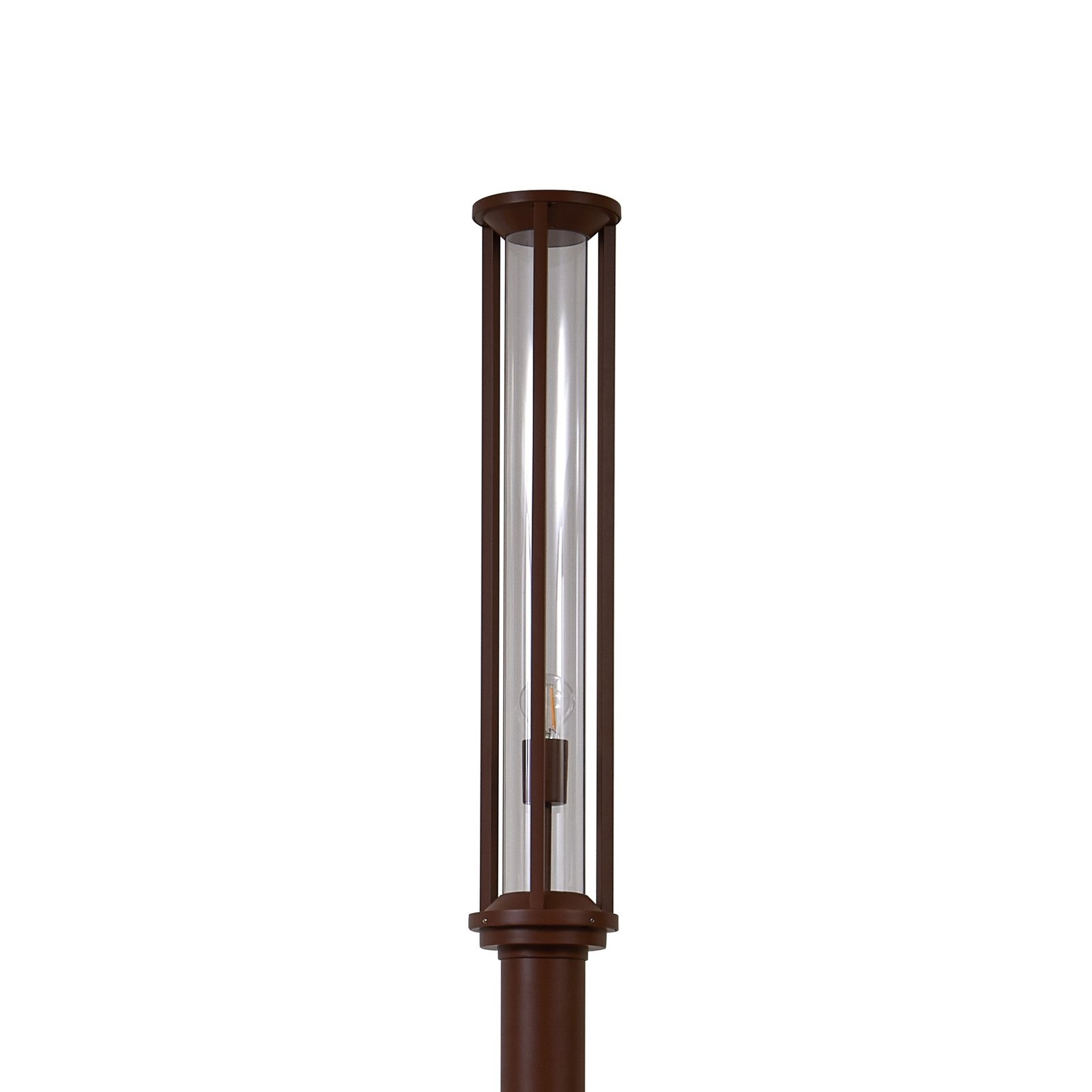 Lucande bolardo luminoso Alivaro, color óxido, aluminio, 220 cm, E27