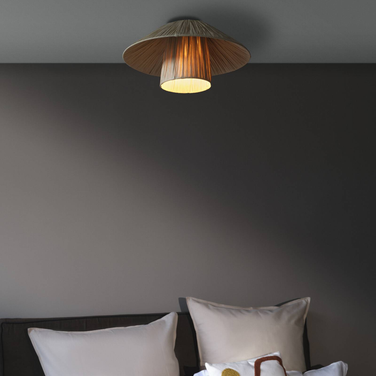 Lampa sufitowa OSRAM Decor Bamboo Paper Hat Ø 40 cm, bambus E27