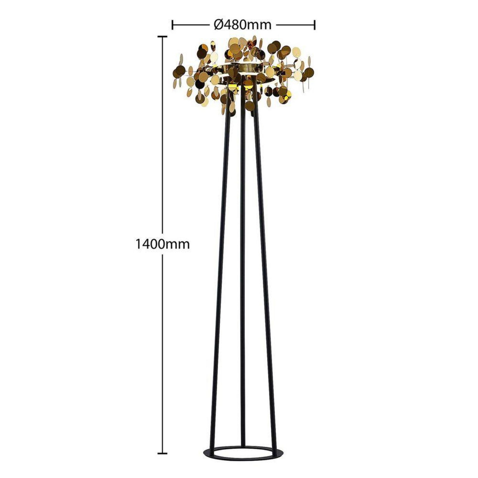 Glimmo LED Lampadar Brass - Lucande