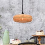 GOOD & MOJO Candeeiro suspenso Palawan, natural, Ø 40 cm, bambu, E27