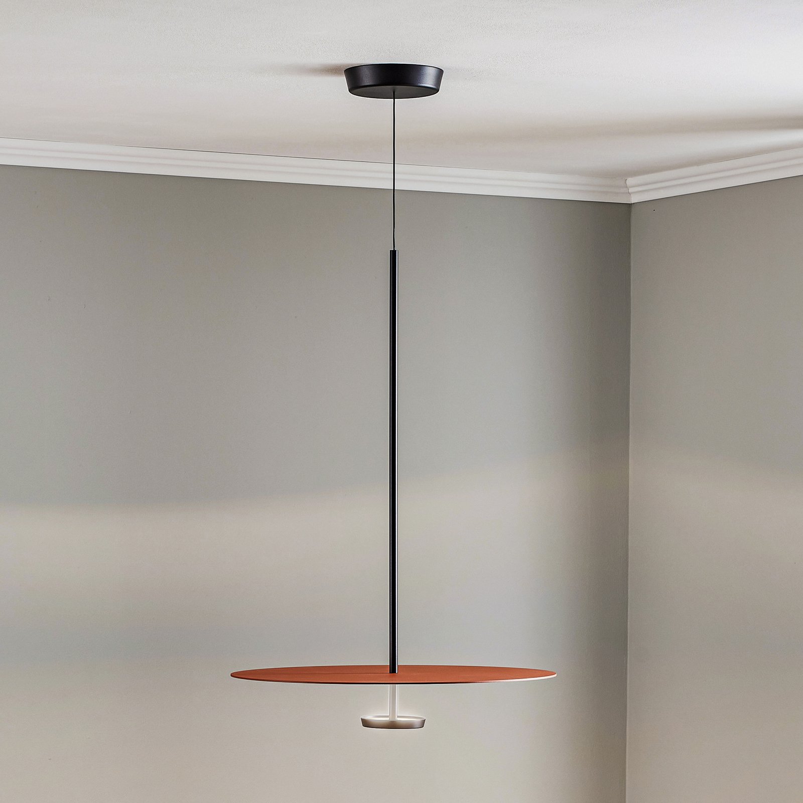 Flat LED-Hängelampe 1-flg. Ø 55cm terracotta - Vibia Flat LED-Hängelampe 1-flg. Ø 55cm terracotta - Vibia