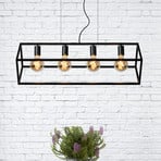 Hanglamp Fabian met metalen kap, 4-lamps