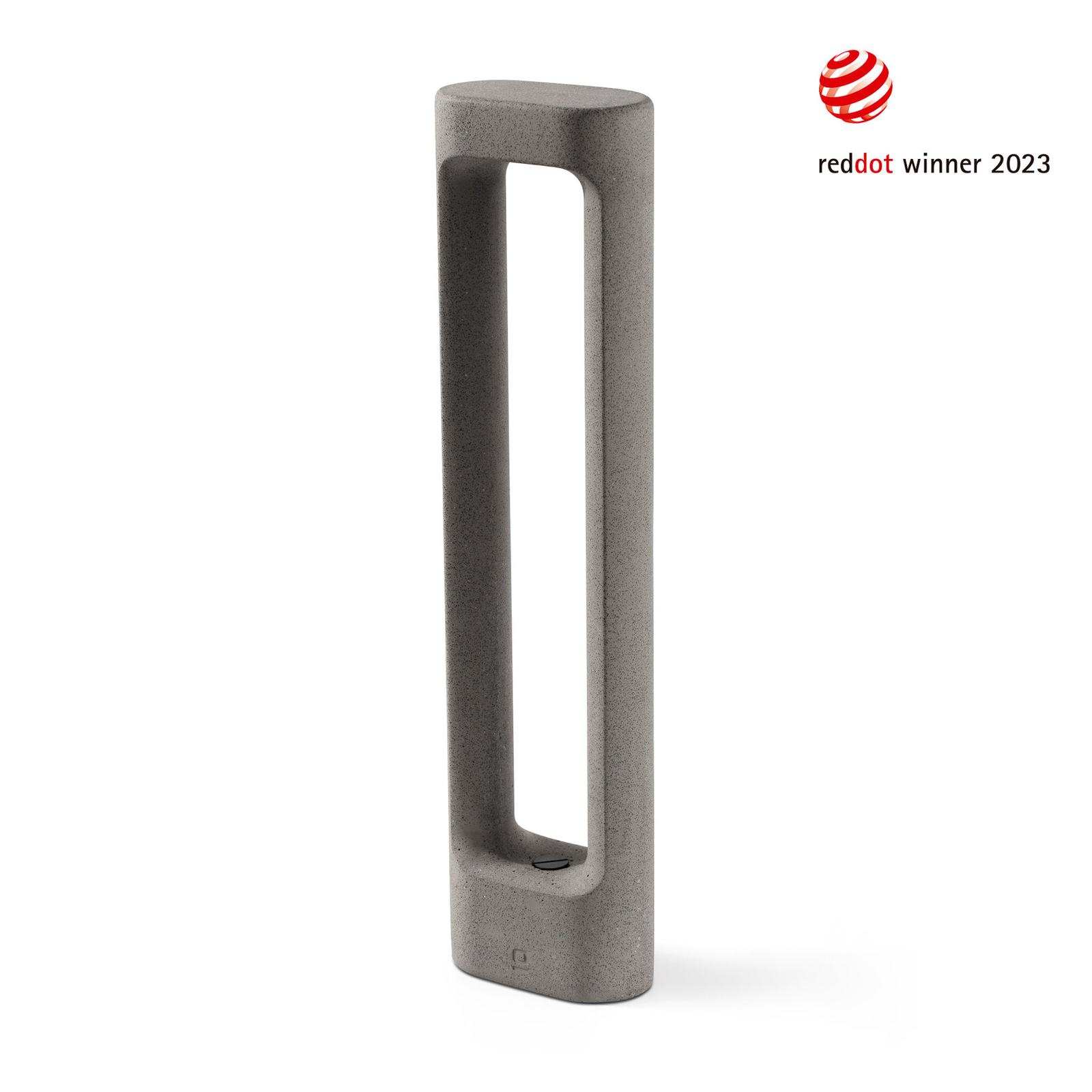 Totem LED path lamp, grey, concrete, height 61.1 cm