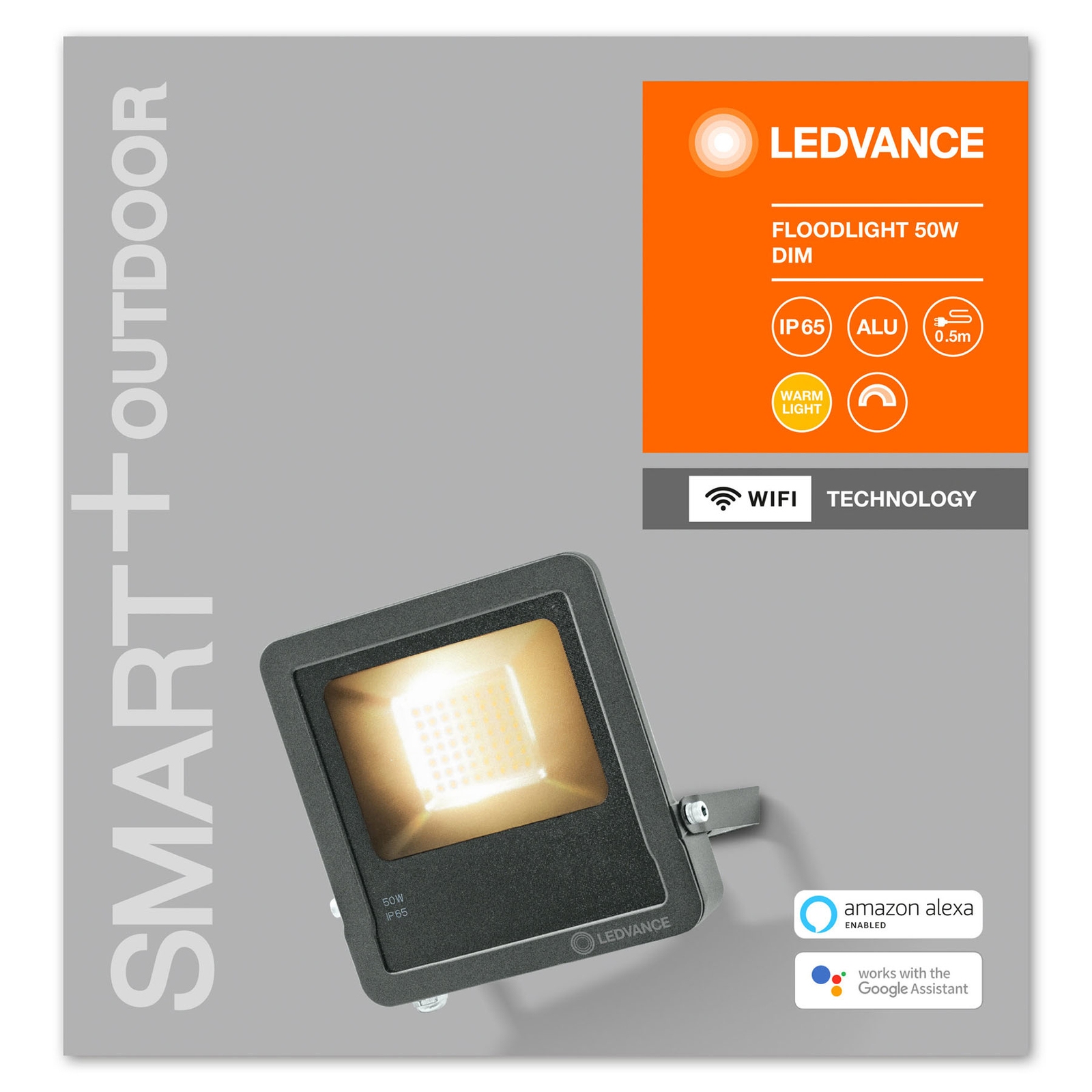 LEDVANCE SMART+ WiFi Flood wall spot 3,000K 50W