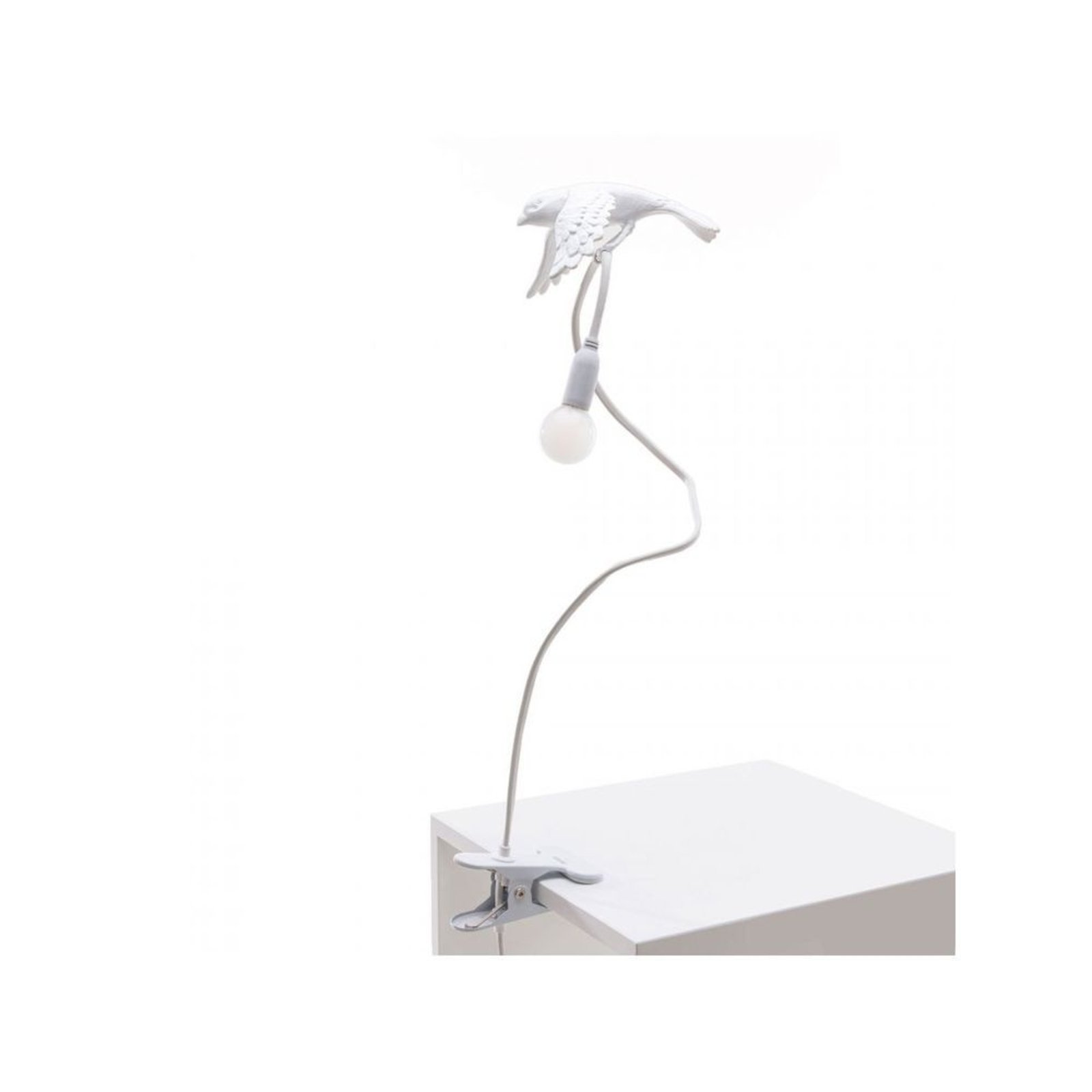 Sparrow Taking Off Lampă cu Clips White - Seletti