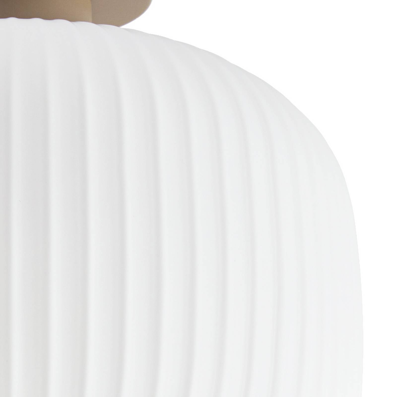 Lampa sufitowa Nola Evey, Ø 25 cm, biało-beżowa, szklana
