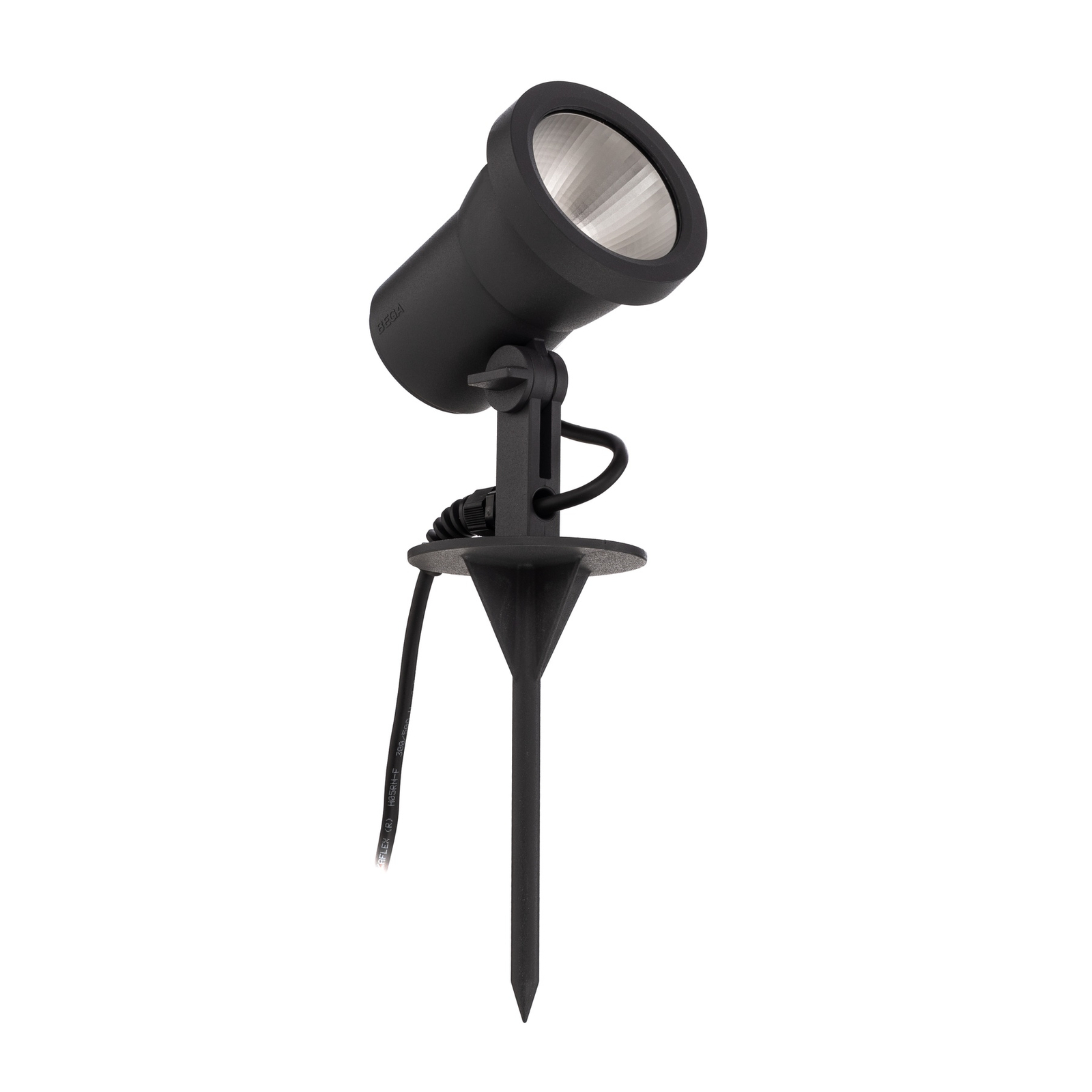 BEGA LED outdoor spotlight 85009, graphite, cast aluminium, plug