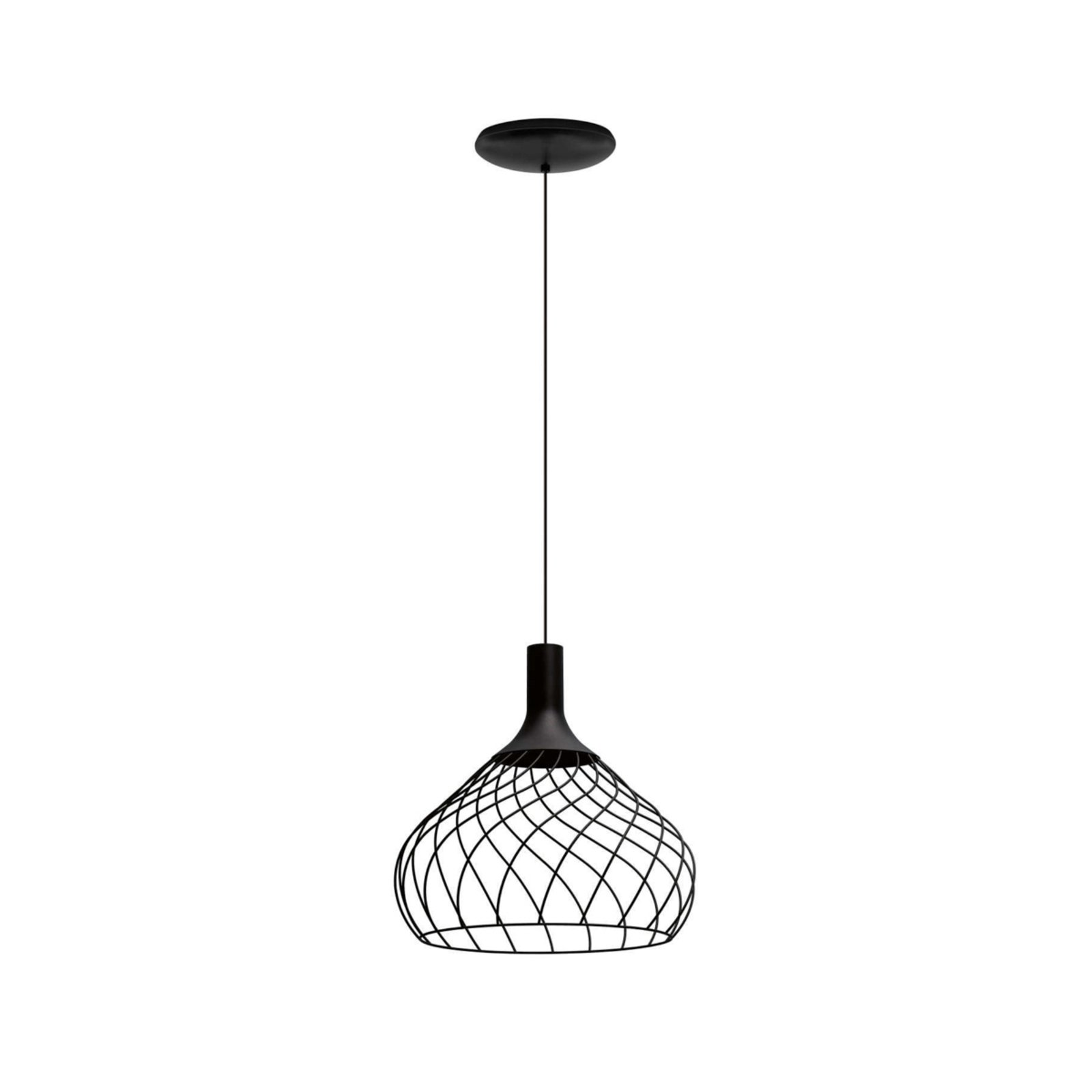 Lampada LED a sospensione Mongolfier P2, nera - Stilnovo Lampada LED a sospensione Mongolfier P2, nera - Stilnovo