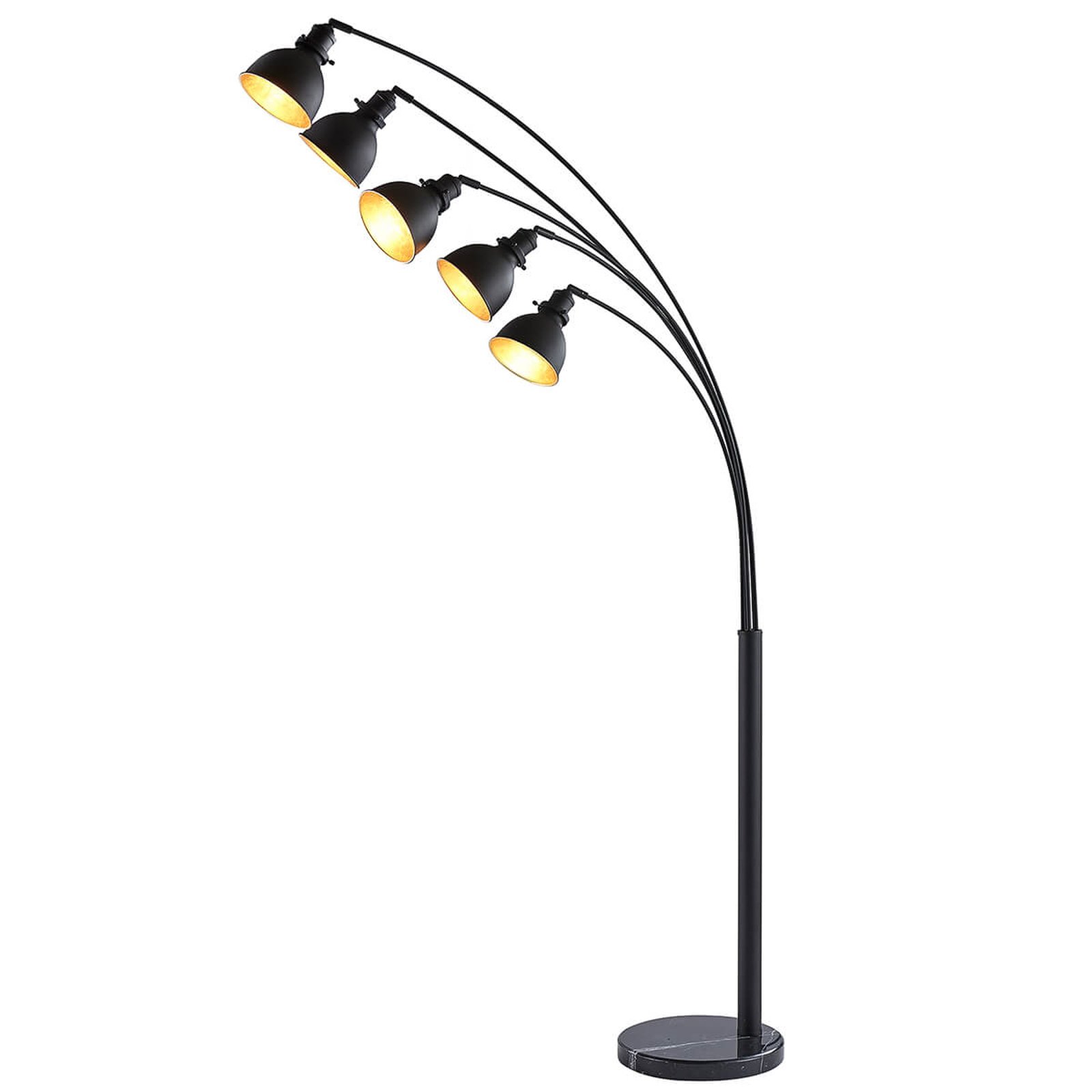 Lira 5 Podna lampa Crna/Zlato - Lindby