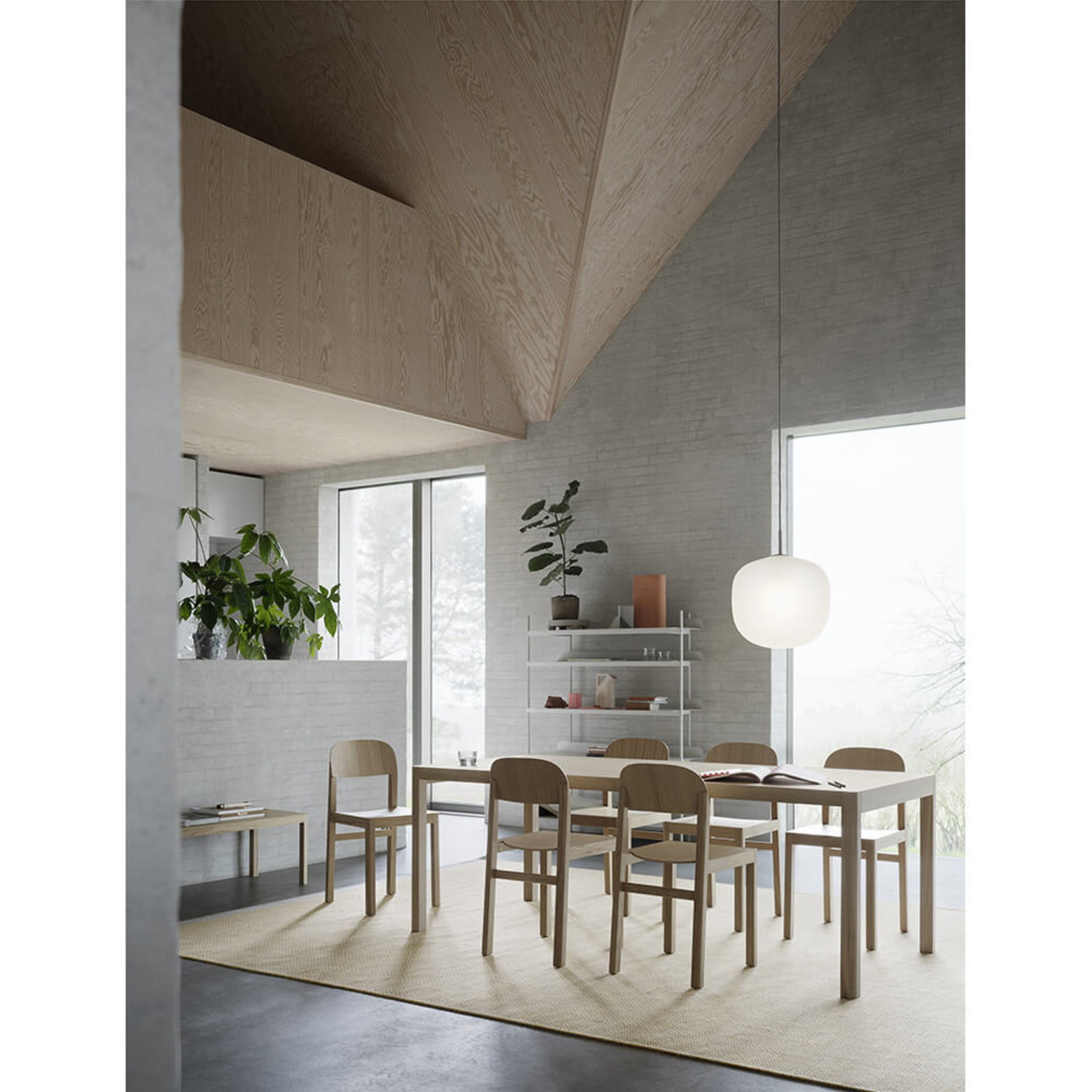 Rime Suspension Ø45 White/Orange - Muuto