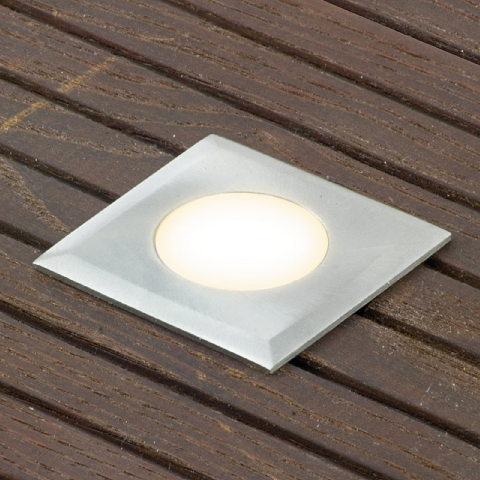 Heitronic Nürnberg III LED recessed light - add-on, stainless steel, glass, energy efficiency: A+, L: 4.5 cm, W: 4.5 cm