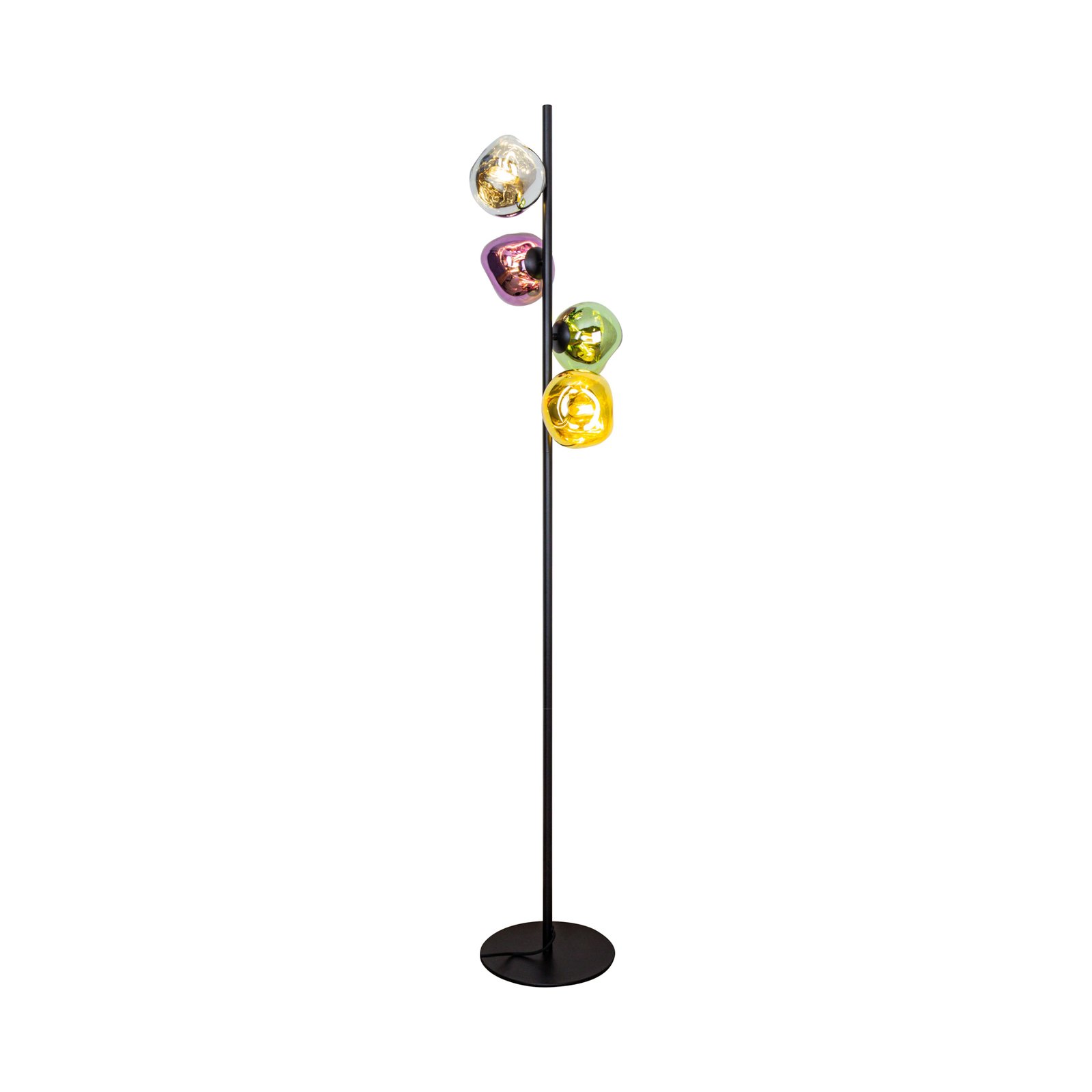 Lampe sur pied Canopus, multicolore, hauteur 160 cm 4 lampes. verre E14