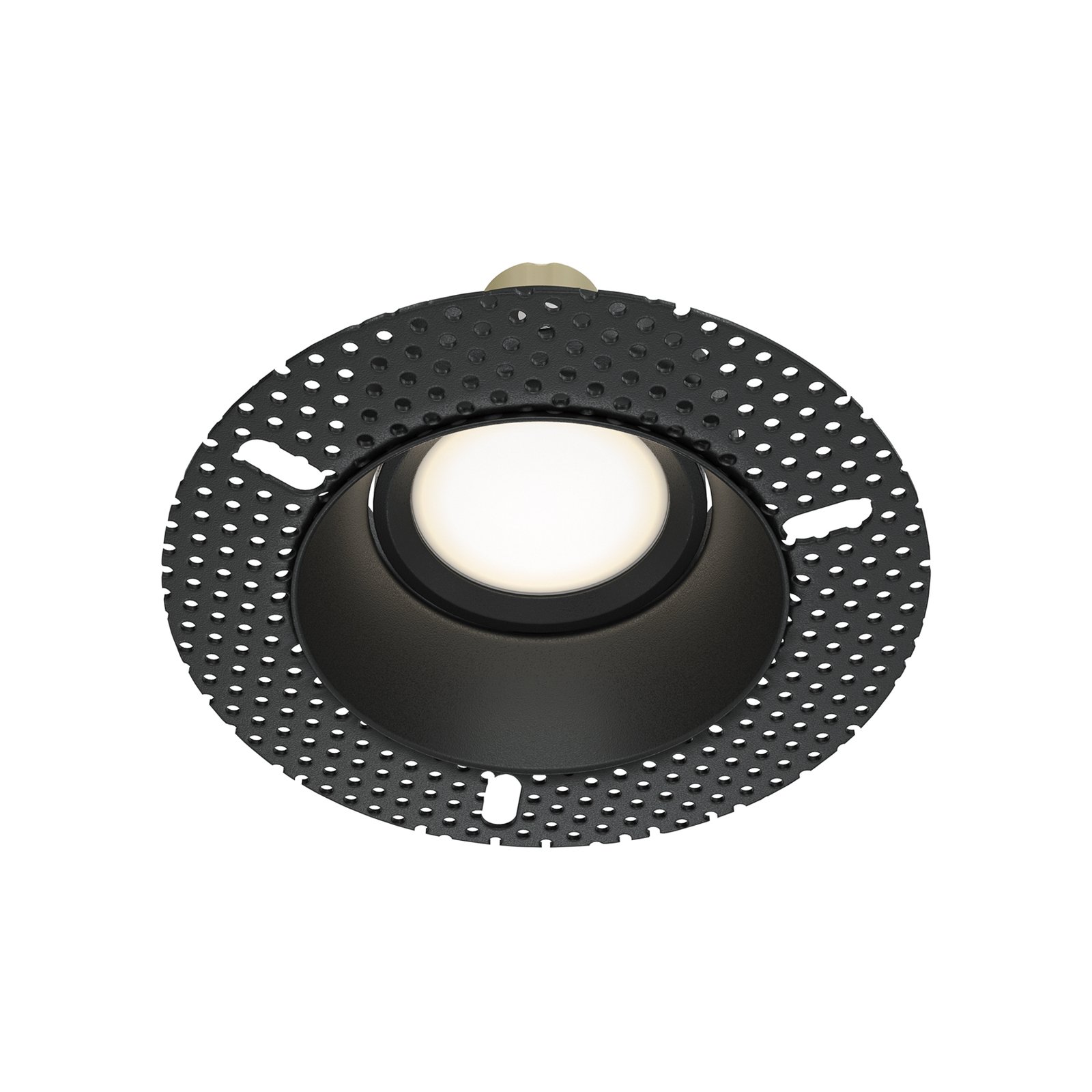 Maytoni Dot recessed light, round, black