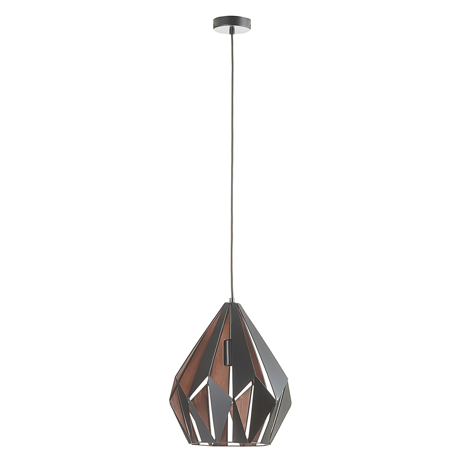 Hanglamp Carlton zwart-koper Ø 31 cm