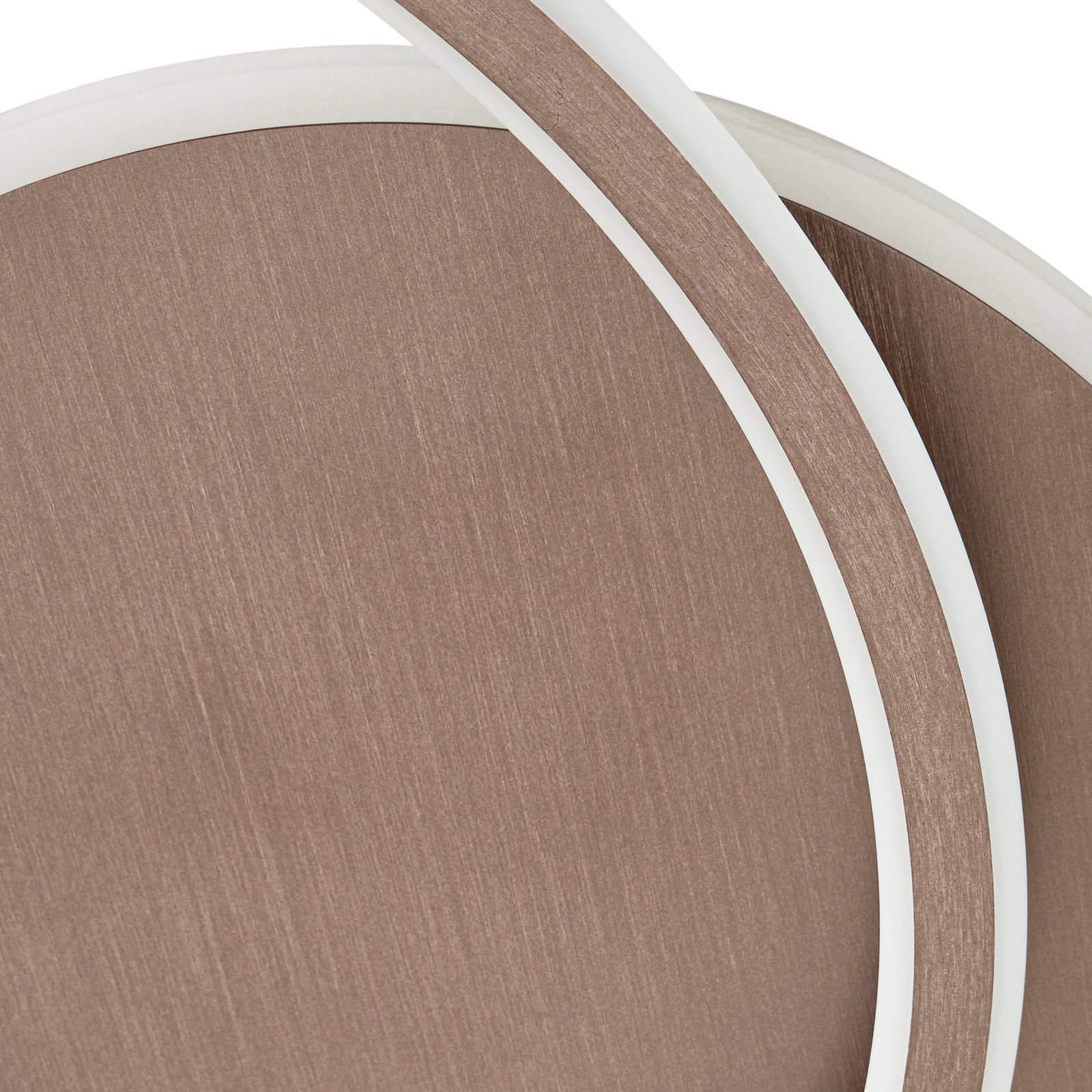 Circulo LED stropní svítidlo CCT stmívatelné hnědé - Lucande Circulo LED stropní svítidlo CCT stmívatelné hnědé - Lucande