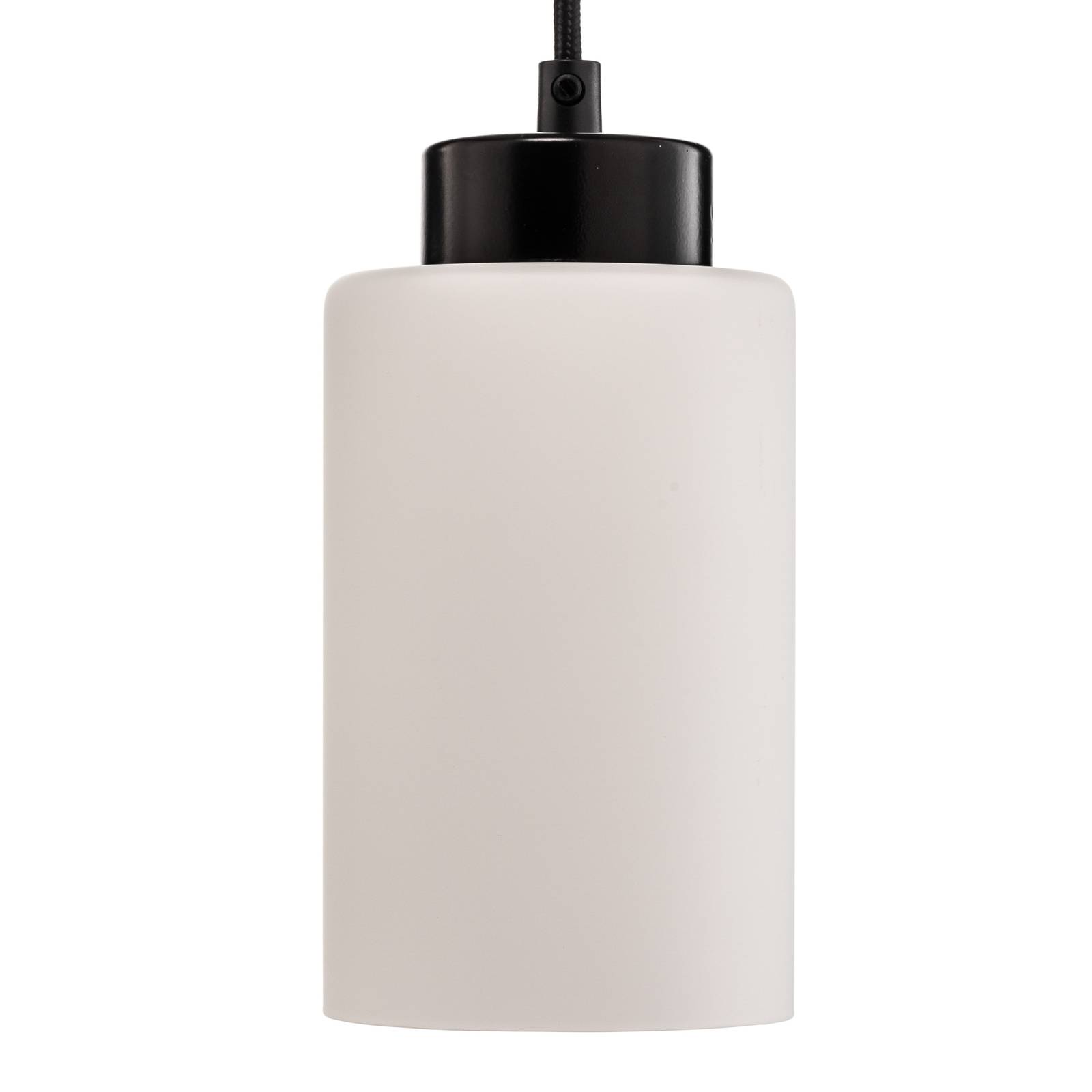 Lampa wisząca Vitrio, 4-punktowa, podłużna, czarno-biała