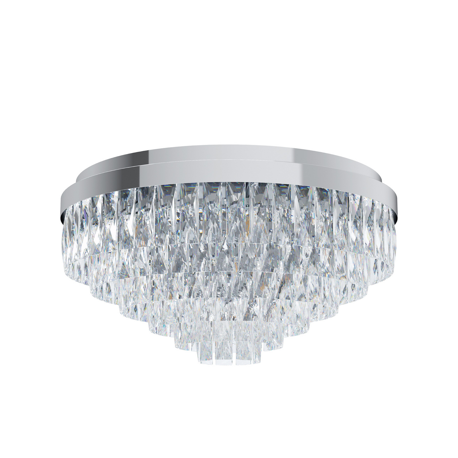 Stars of Light Valparaiso ceiling lamp, chrome, Ø 58 cm, metal