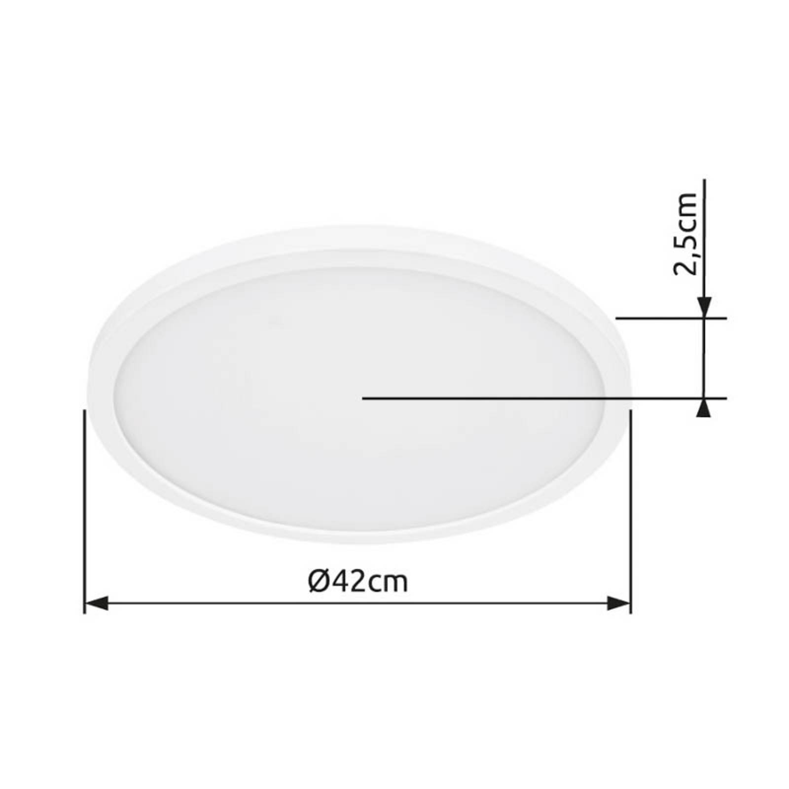 Lampa sufitowa LED Sapana, biała, Ø 42 cm, tworzywo sztuczne, IP44