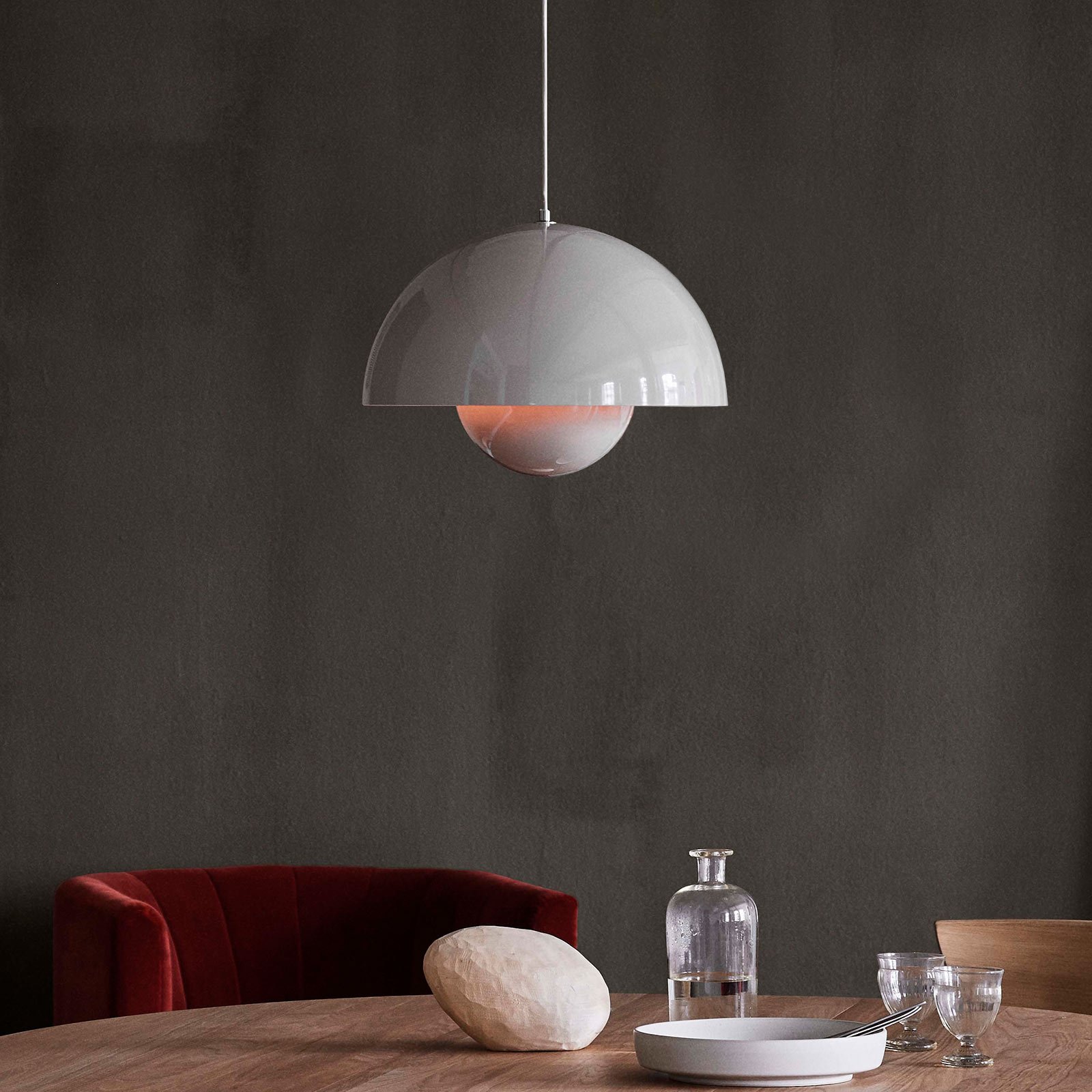 Závesné svietidlo Flowerpot VP7 Grey Beige - &Tradition