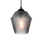 NOBB hanging light, smoky grey, Ø 17 cm, glass, E27 - Halo Design