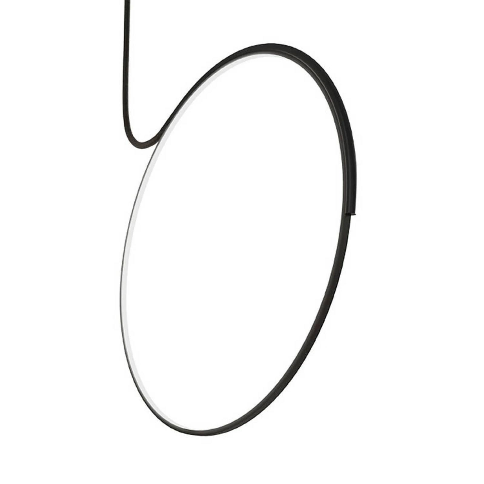 kdln LED-Deckenlampe Poise, schwarz Ø 55 cm, dimmbar
