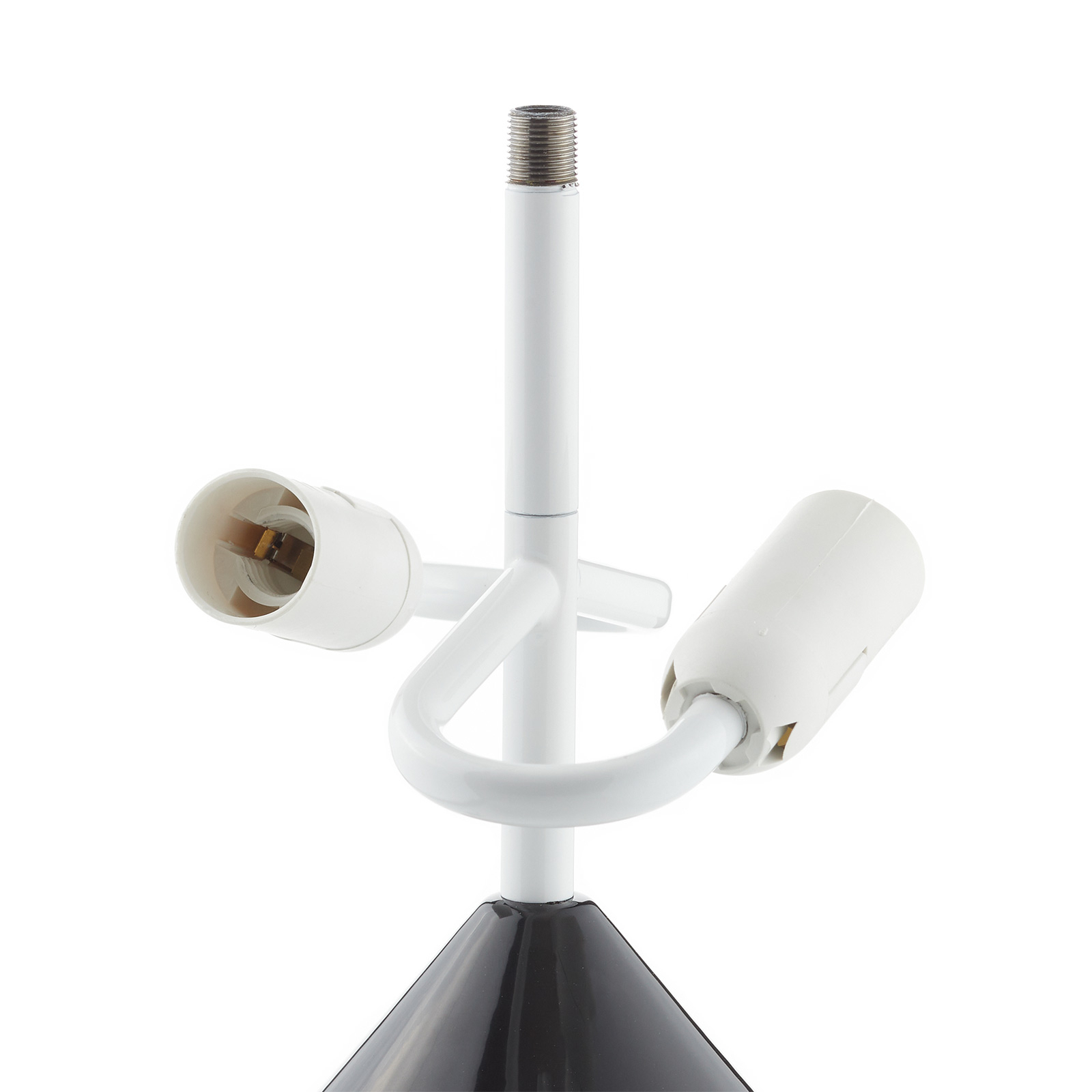 Lampa stołowa Oluce Atollo, aluminium, Ø 25 cm, czarna