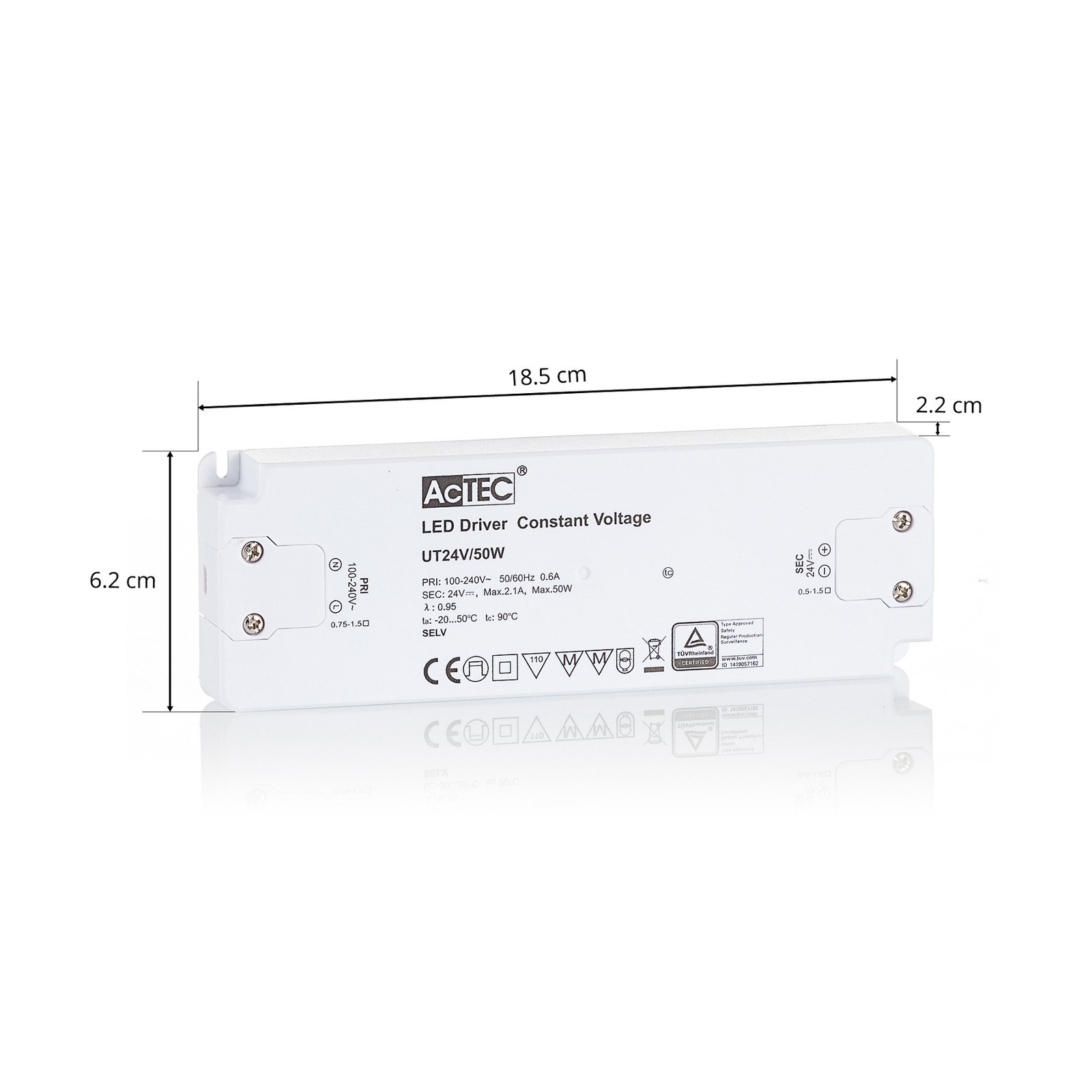 AcTEC Slim LED driver CV 24V, 50W